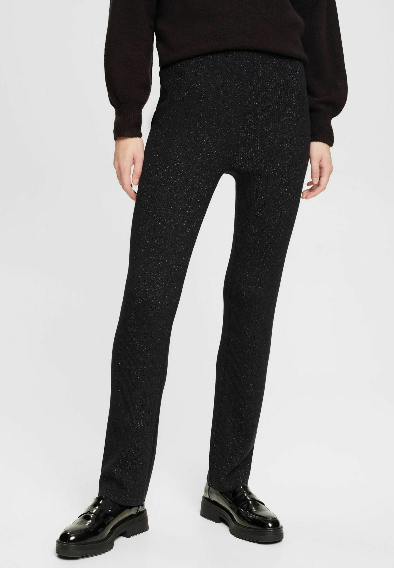 Esprit GLITZERNDE - Trousers - black