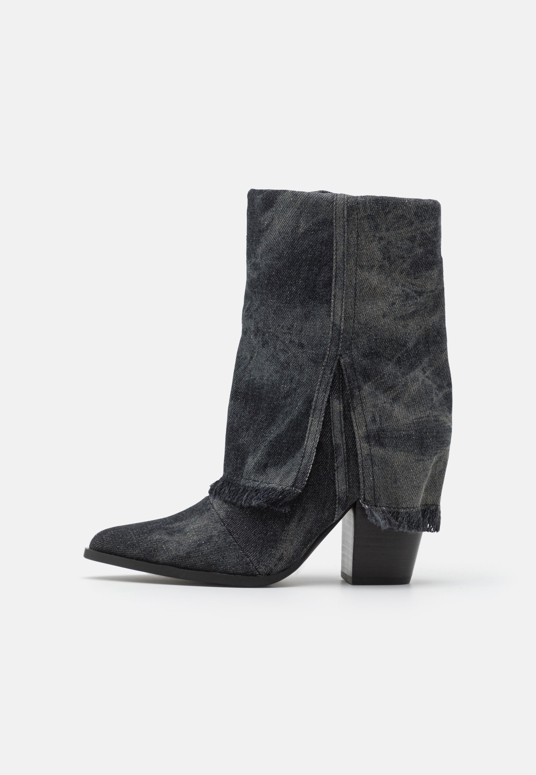 Steve Madden LARK - Cowboy/biker ankle boot - charcoal/grey