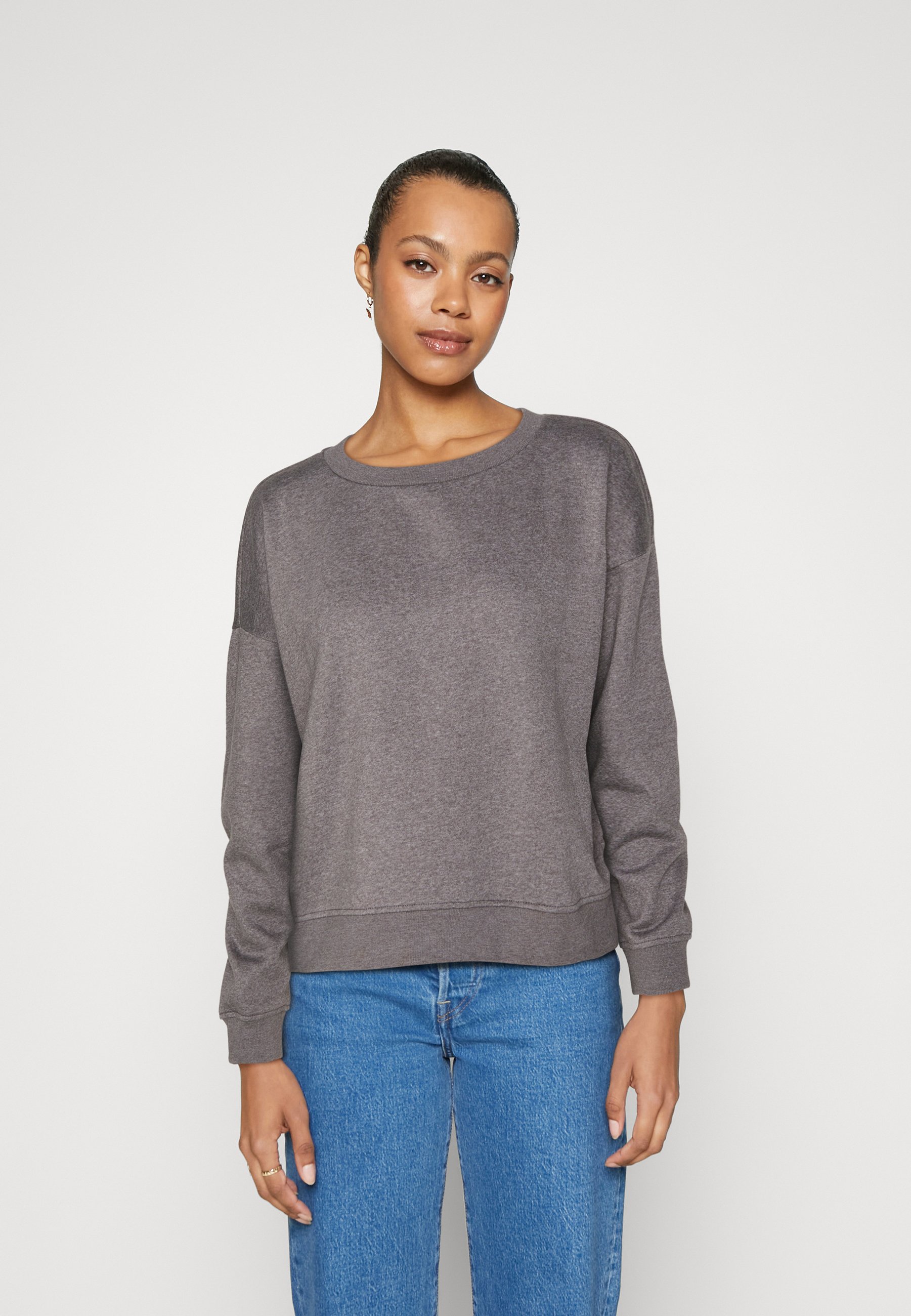 Vero Moda VMTRINA - Sweatshirt - medium grey melange/mottled grey