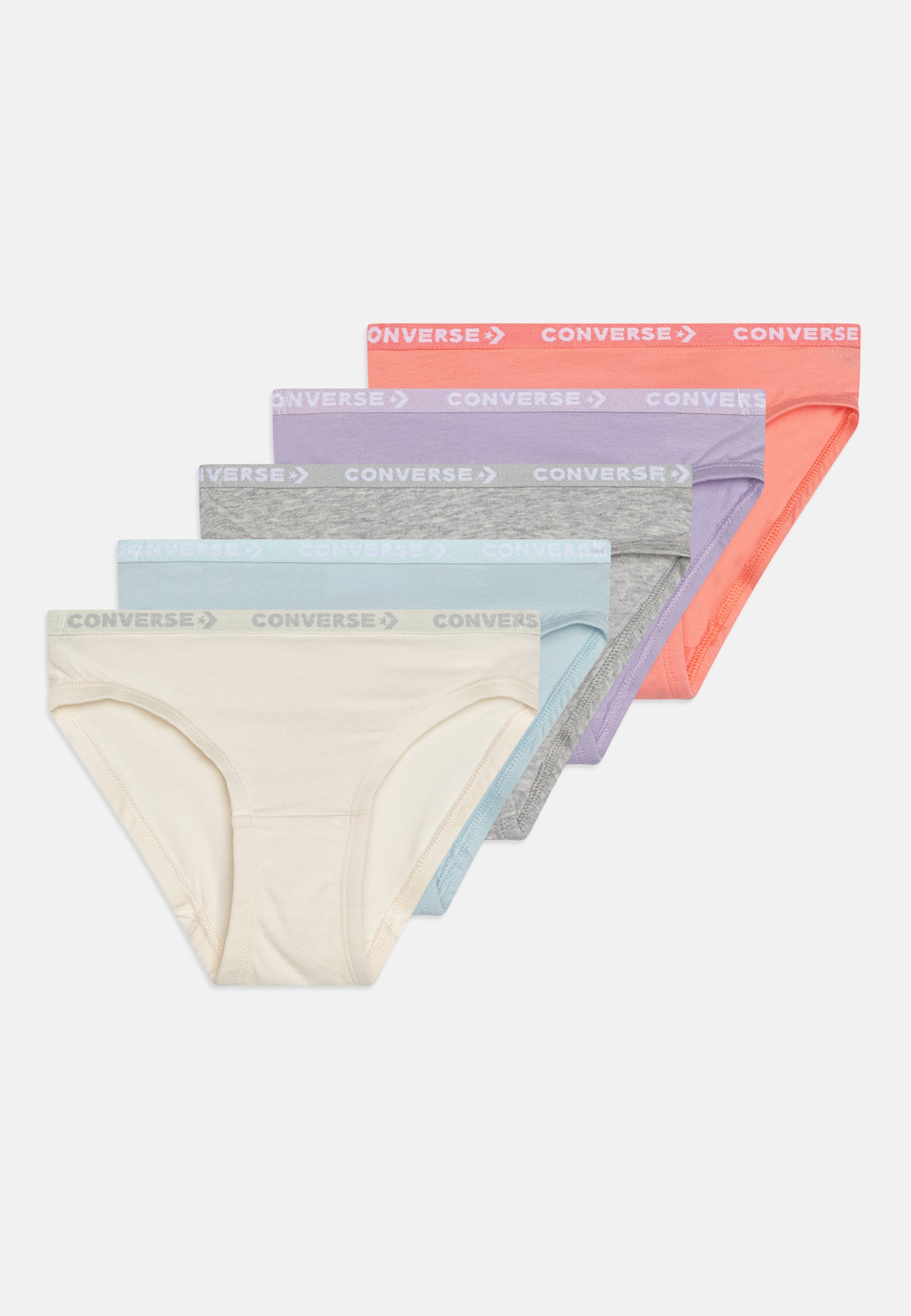 Converse GIRL LOGO WAISTBAND 5 PACK - Briefs - lawn flamingo/pink