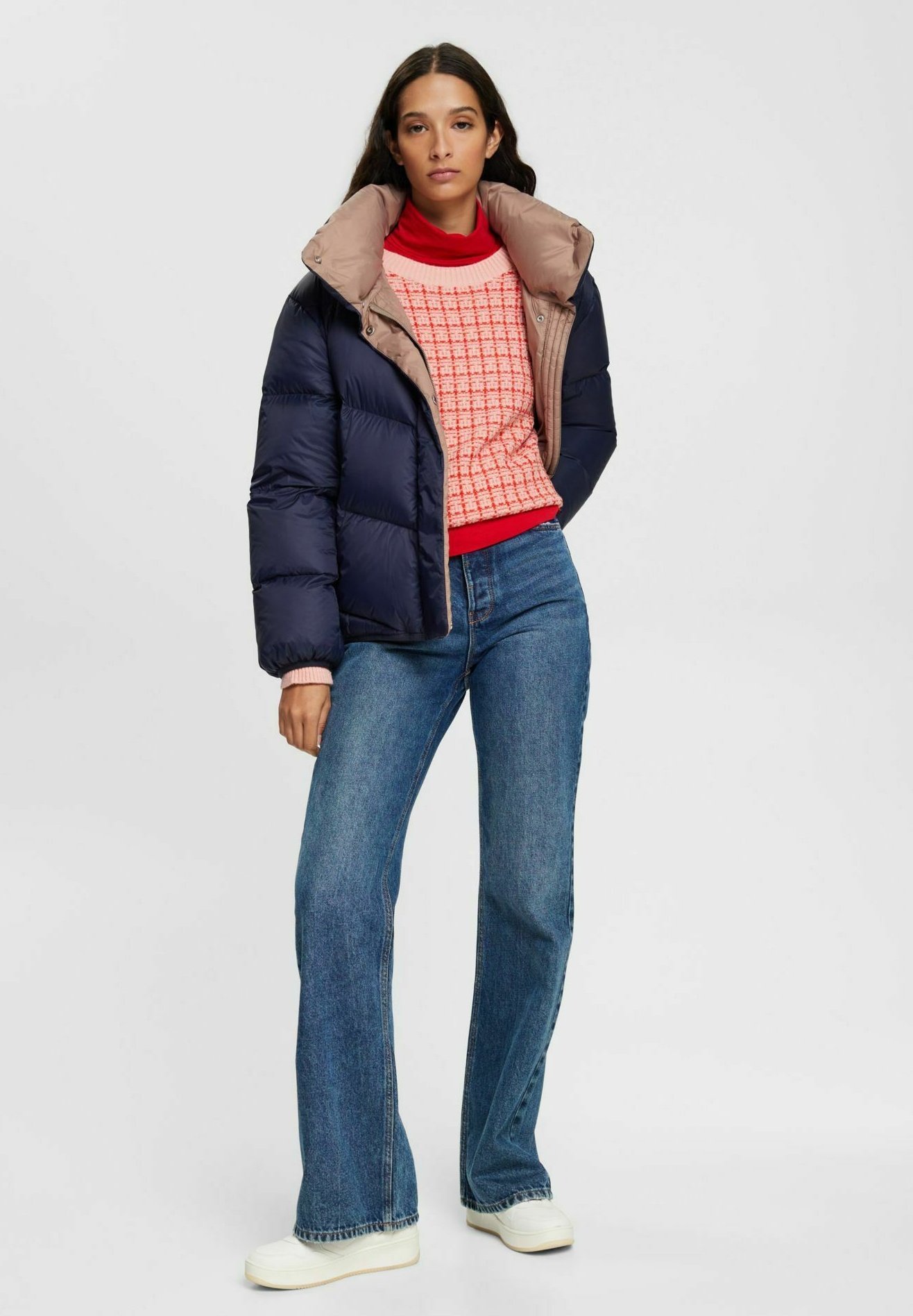Esprit MIT KAROMUSTER - Jumper - blush/light pink