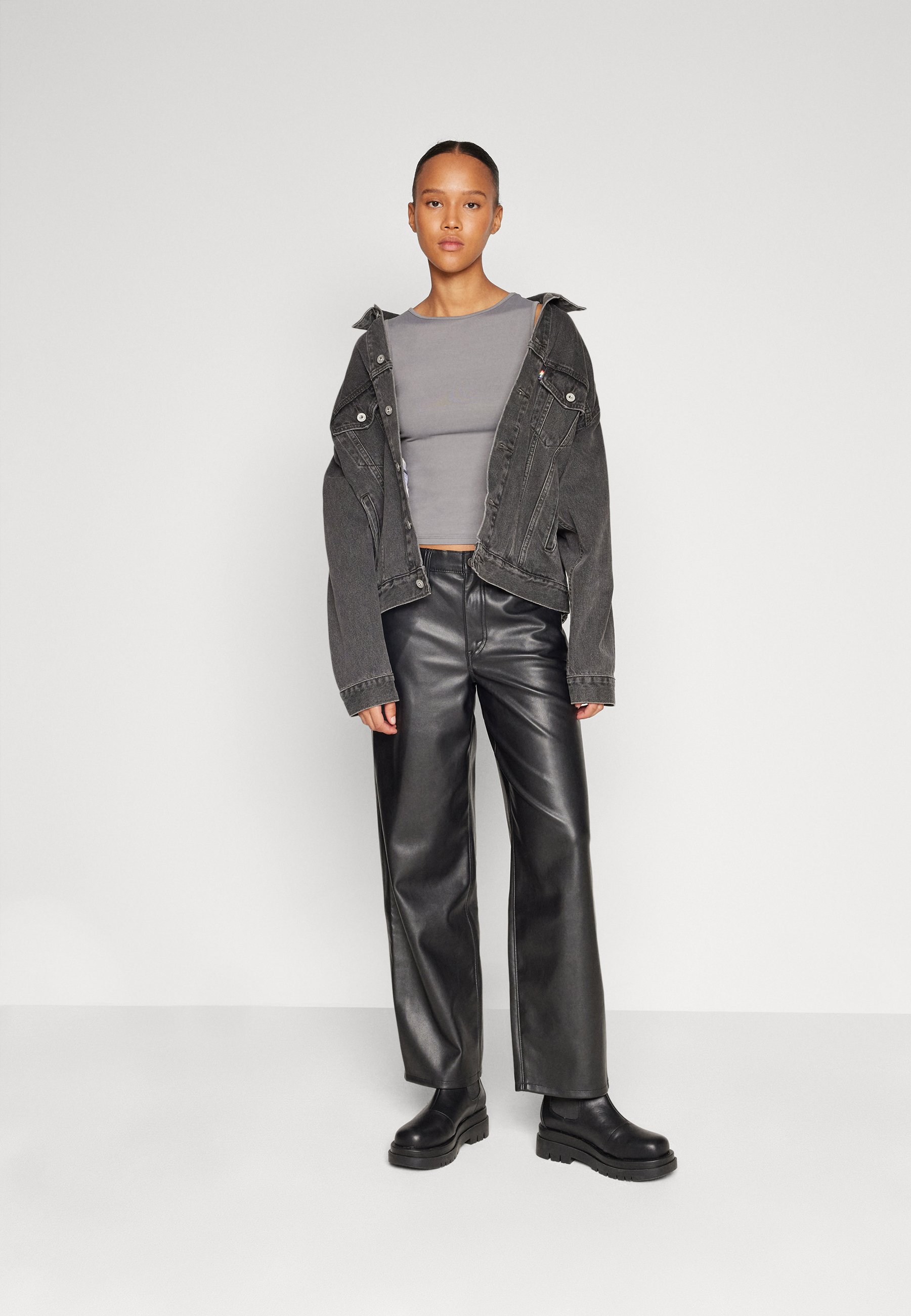 ONLY ONLEA CUT OUT - Top - december sky/grey