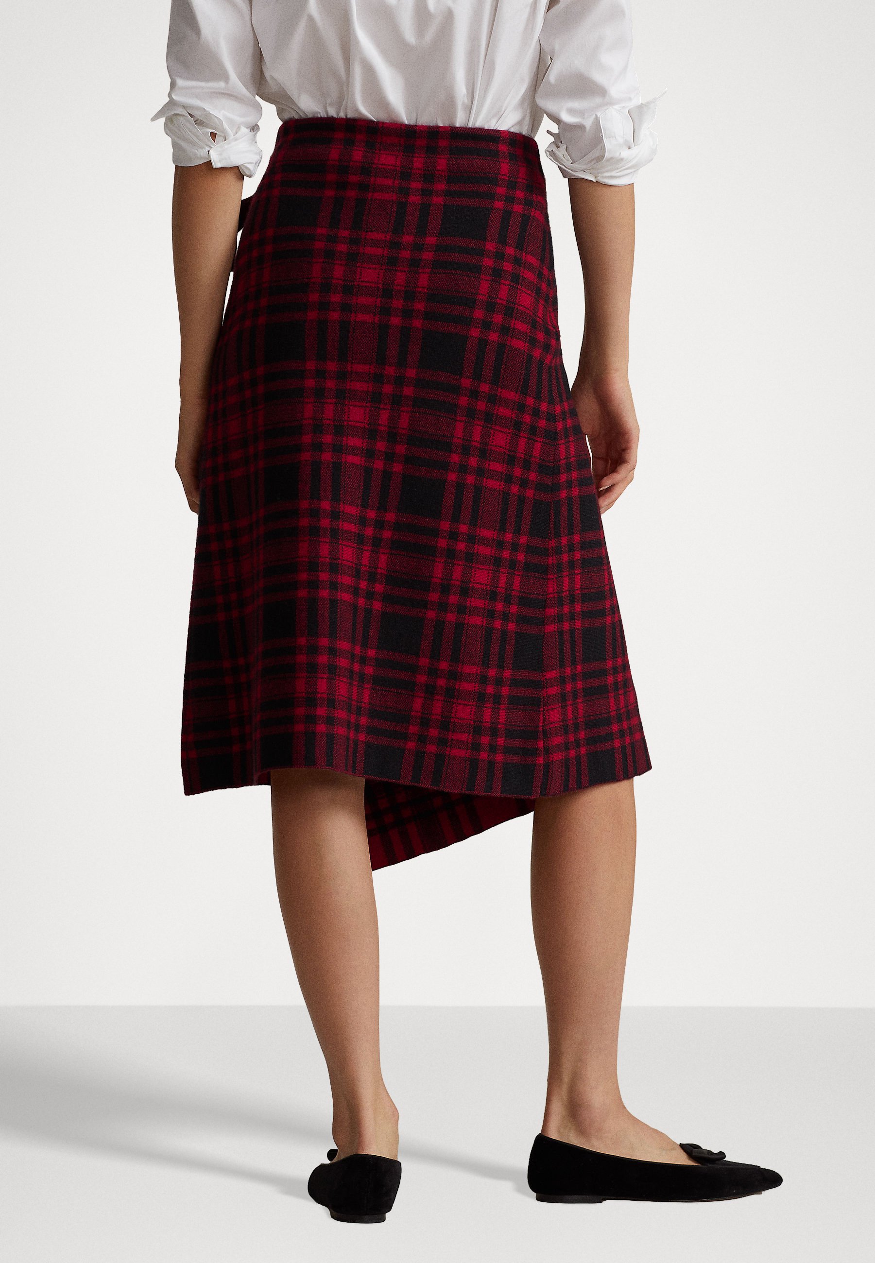 Polo Ralph Lauren SKIRT MID - Wrap skirt - red/black/black