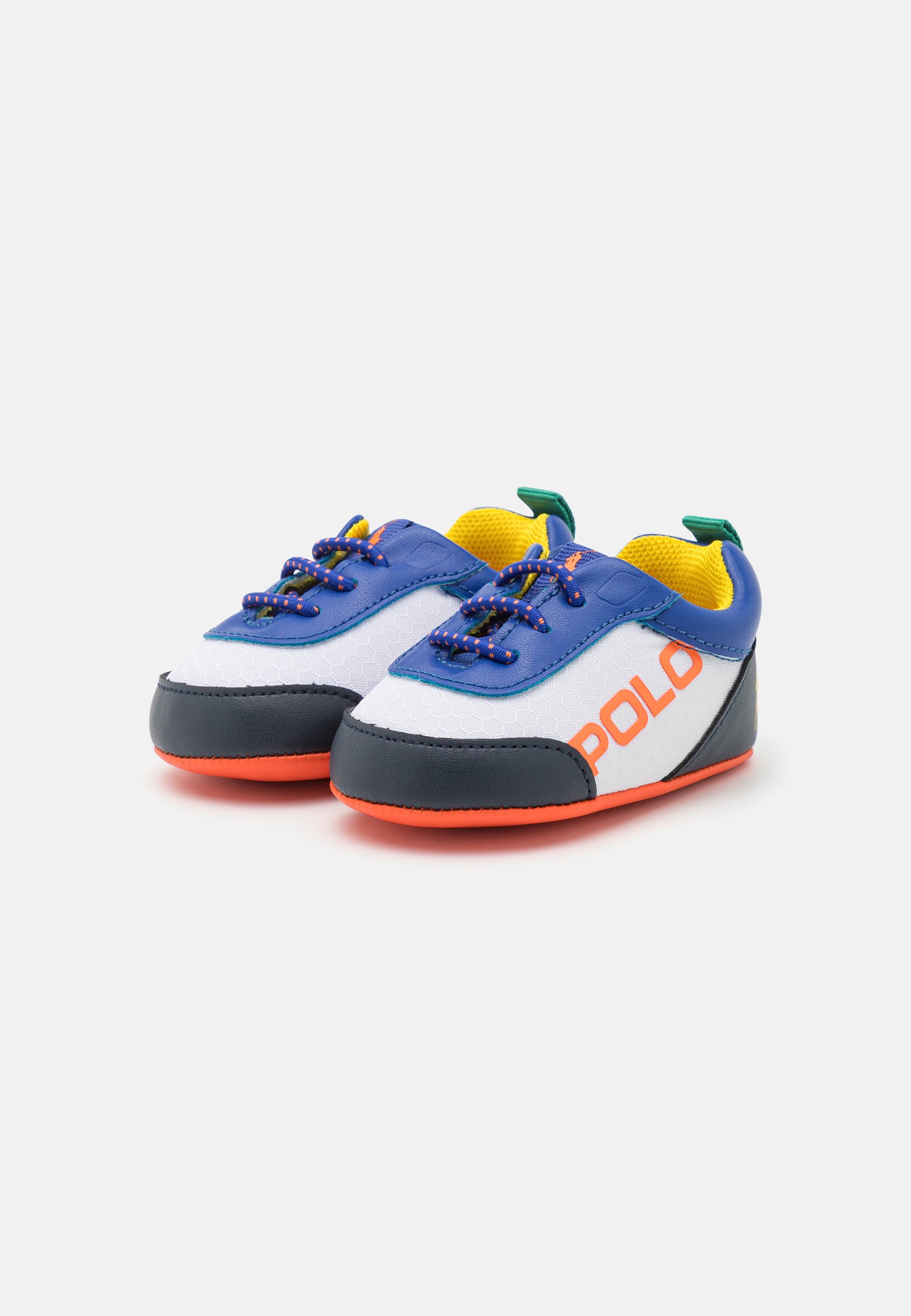 Polo Ralph Lauren TECH RACER LAYETTE UNISEX - First shoes - white/navy/yellow/multi-coloured