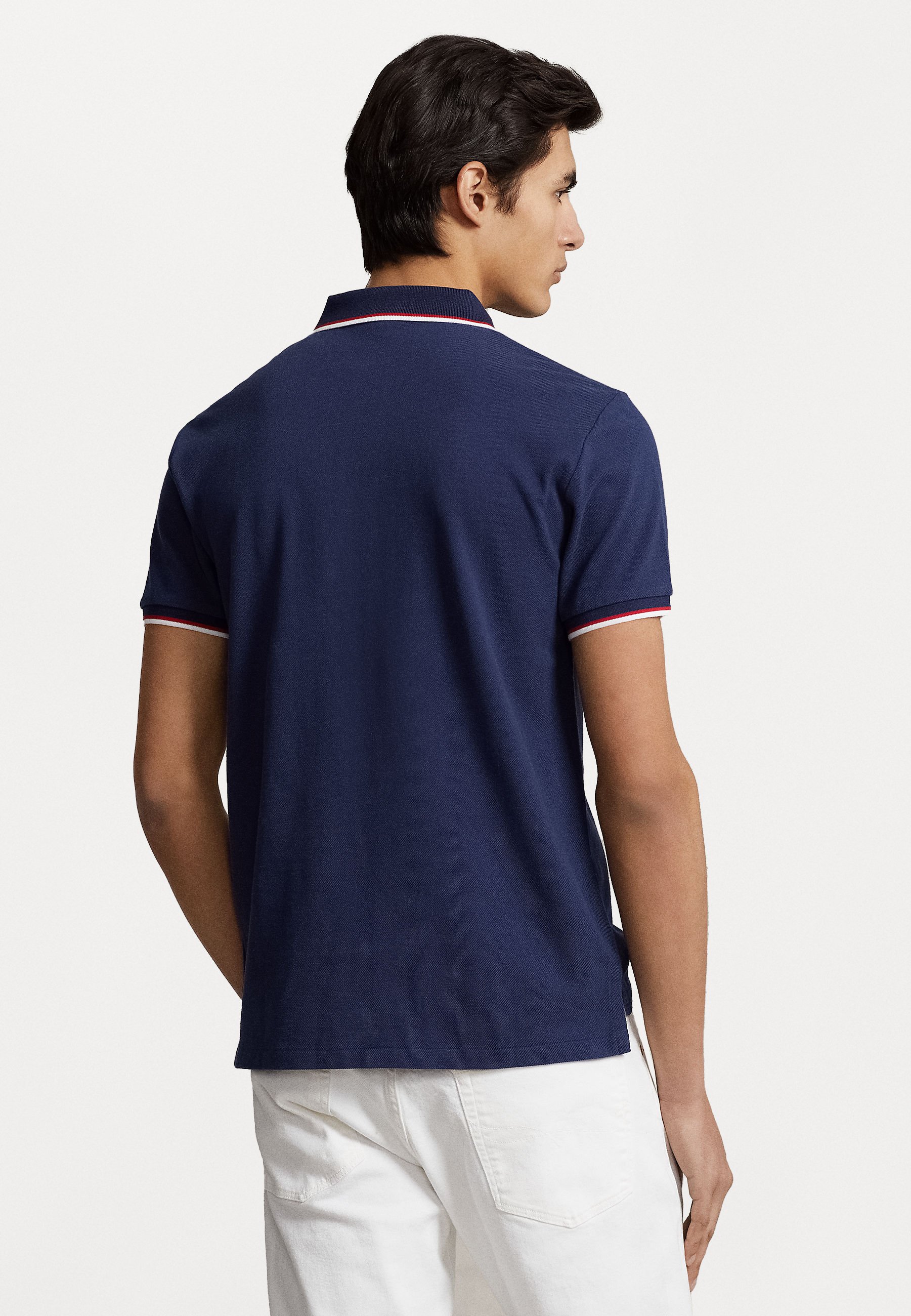 Polo Ralph Lauren CUSTOM SLIM FIT MESH POLO SHIRT - Polo shirt - newport navy/dark blue