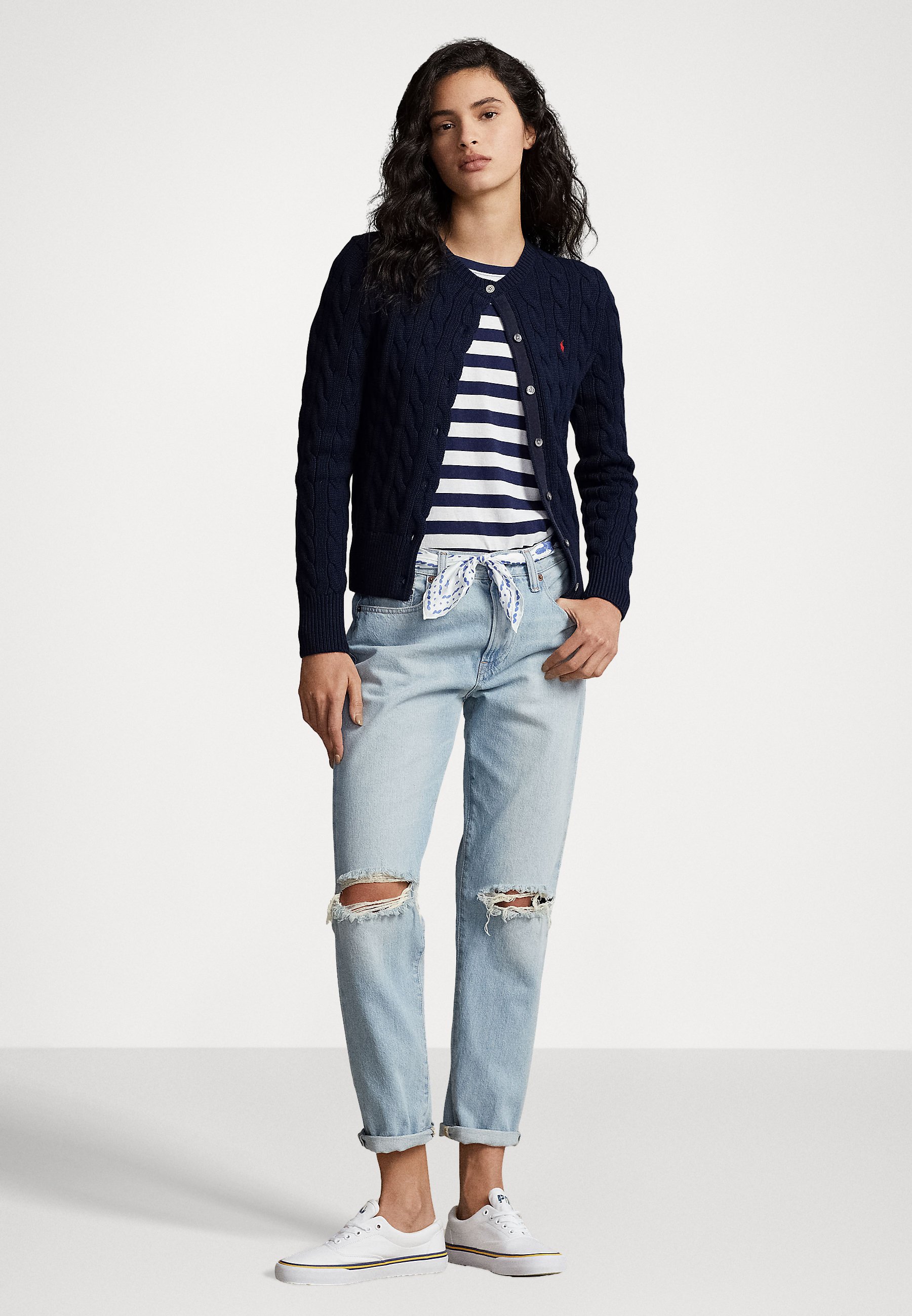 Polo Ralph Lauren LONG SLEEVE CARDIGAN - Cardigan - hunter navy/blue
