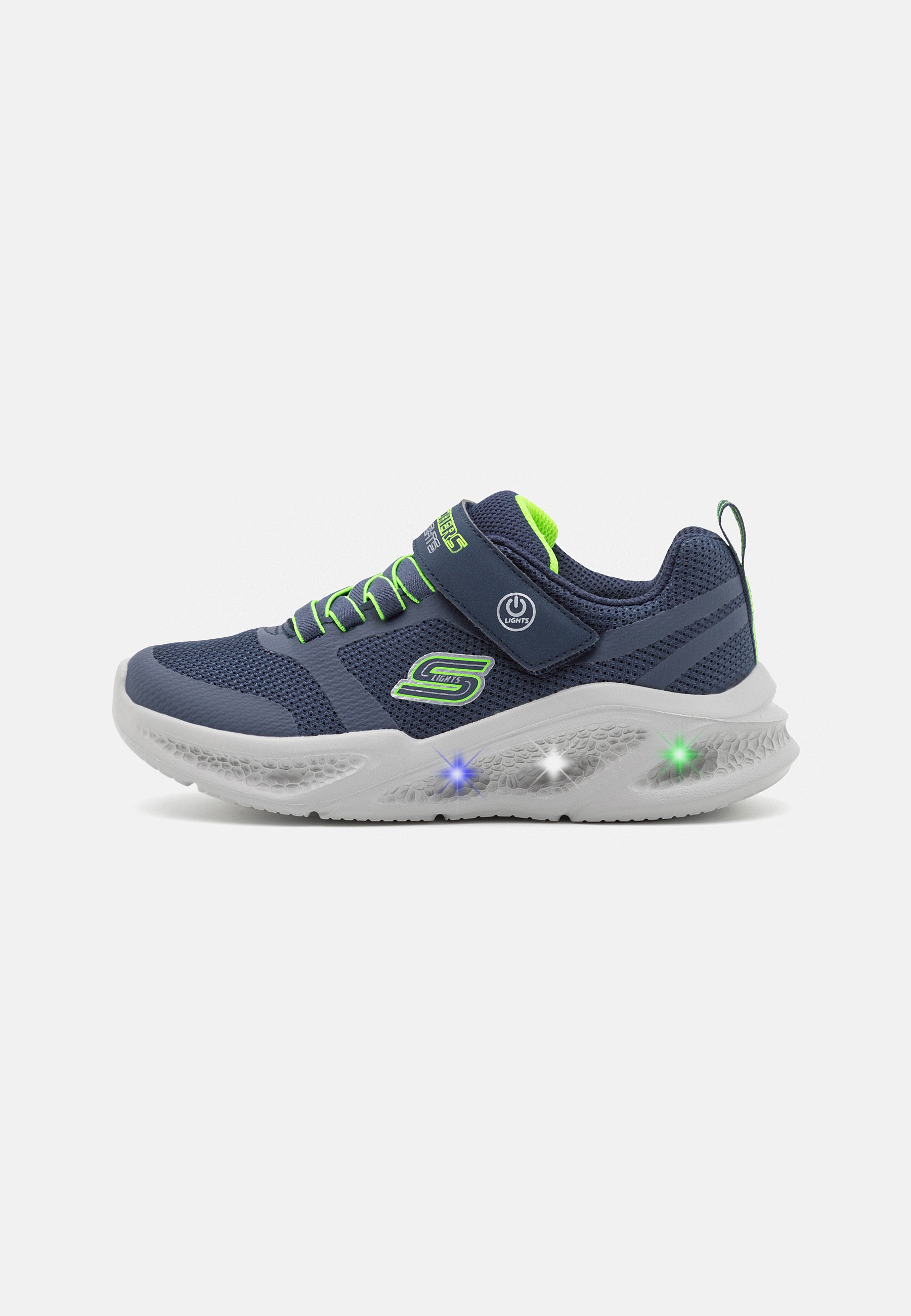 Skechers LIGHTED GORE STRAP  - Trainers - navy/lime/dark blue