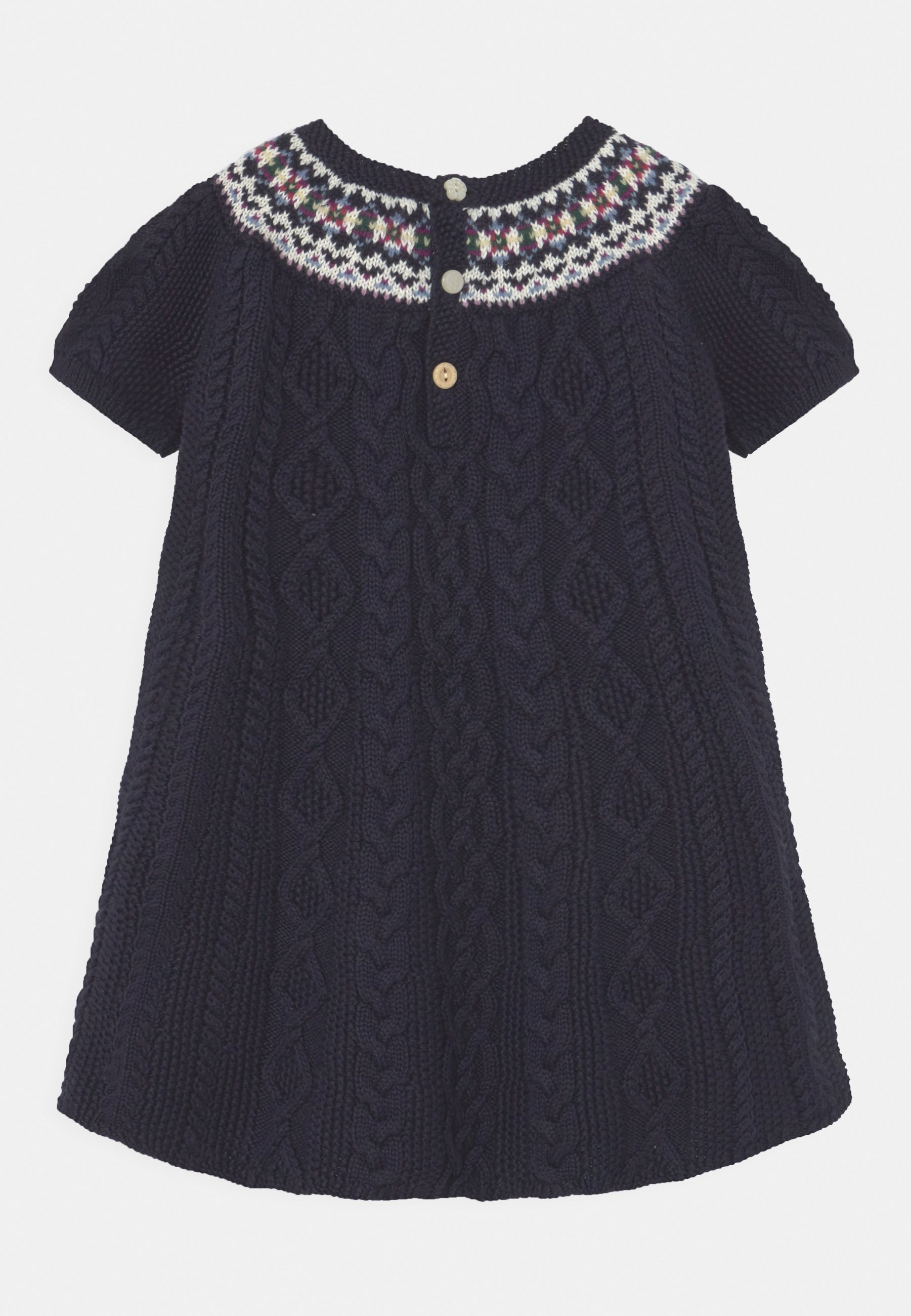 Polo Ralph Lauren BABY FAIRISLE DAY DRESS - Jumper dress - navy/multi-coloured/dark blue