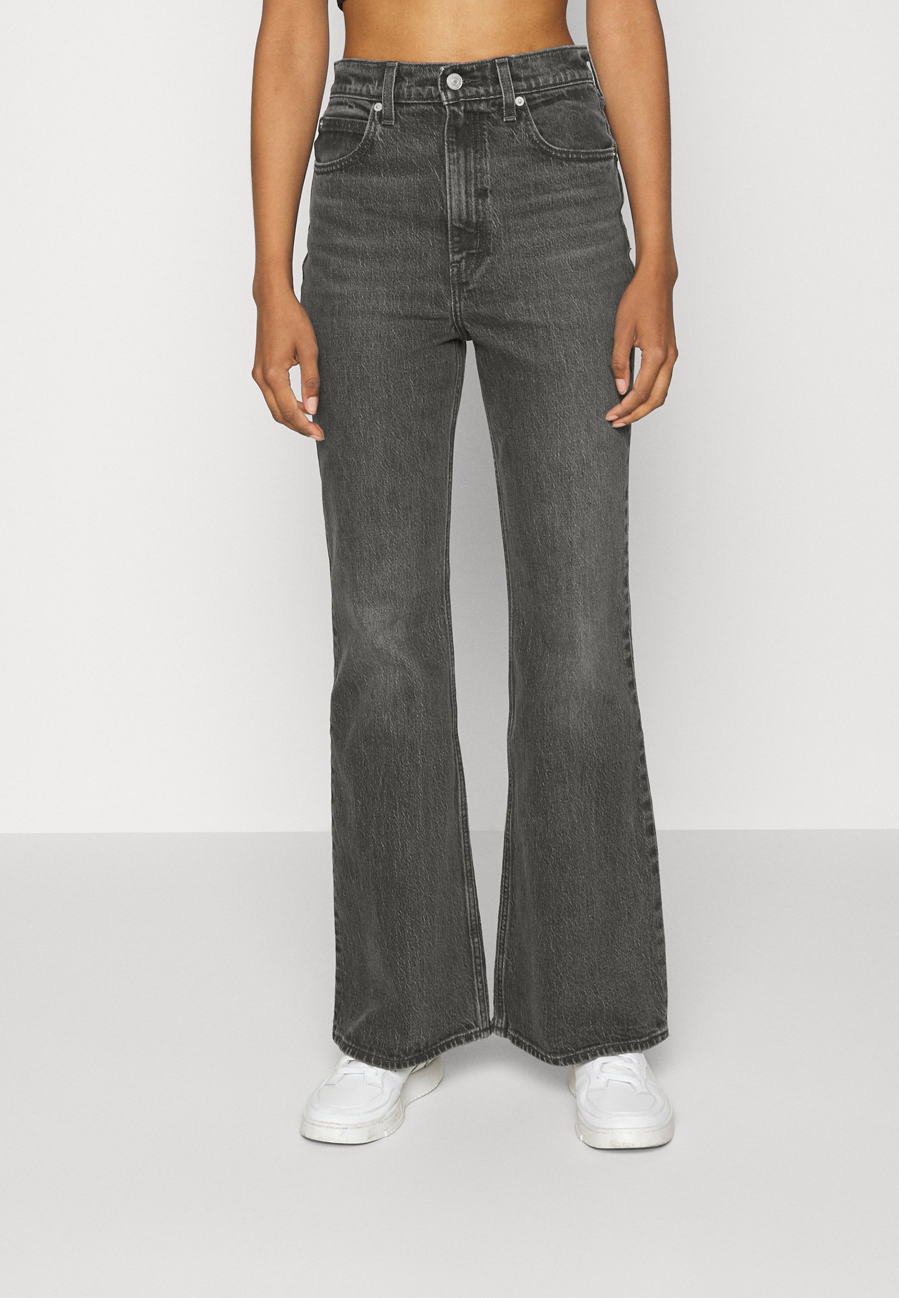 Levi's® 70S HIGH FLARE - Flared Jeans - black denim