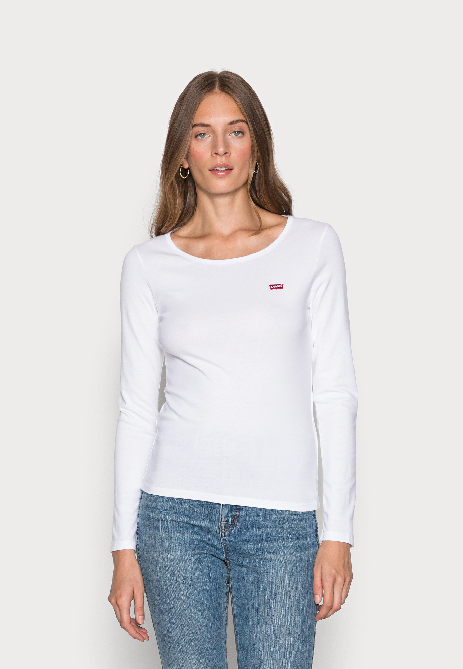 Levi's® TEE 2 PACK - Long sleeved top - caviar/white/white