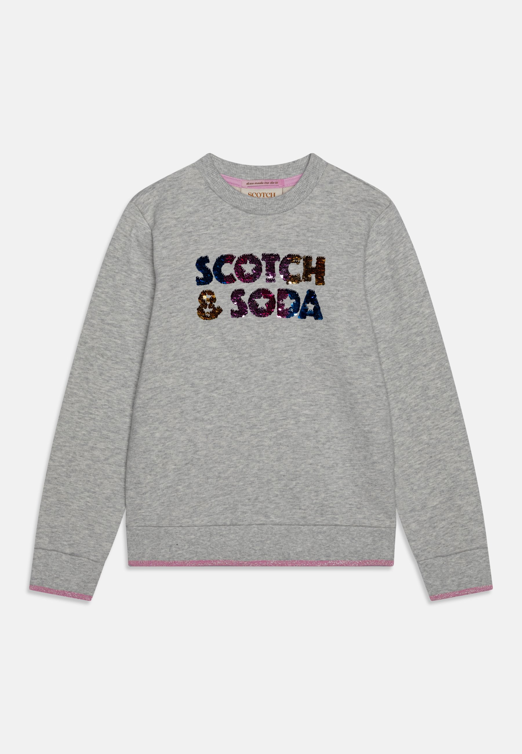 Scotch & Soda REGULAR FIT SEQUIN ARTWORK  - Sweatshirt - grey melange/grey