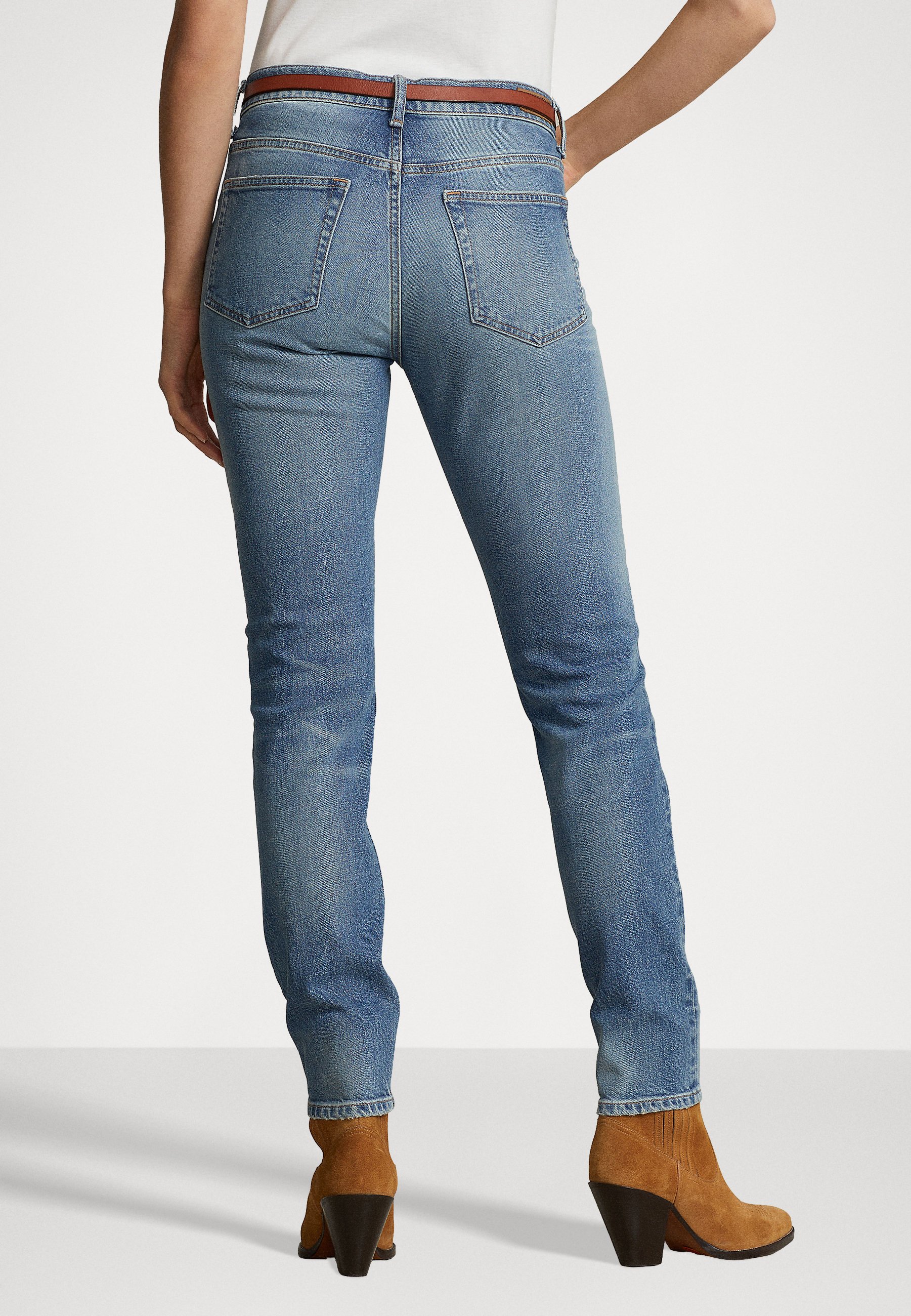 Polo Ralph Lauren MID RISE ANKLE SKINNY - Jeans Skinny Fit - antares wash/blue denim