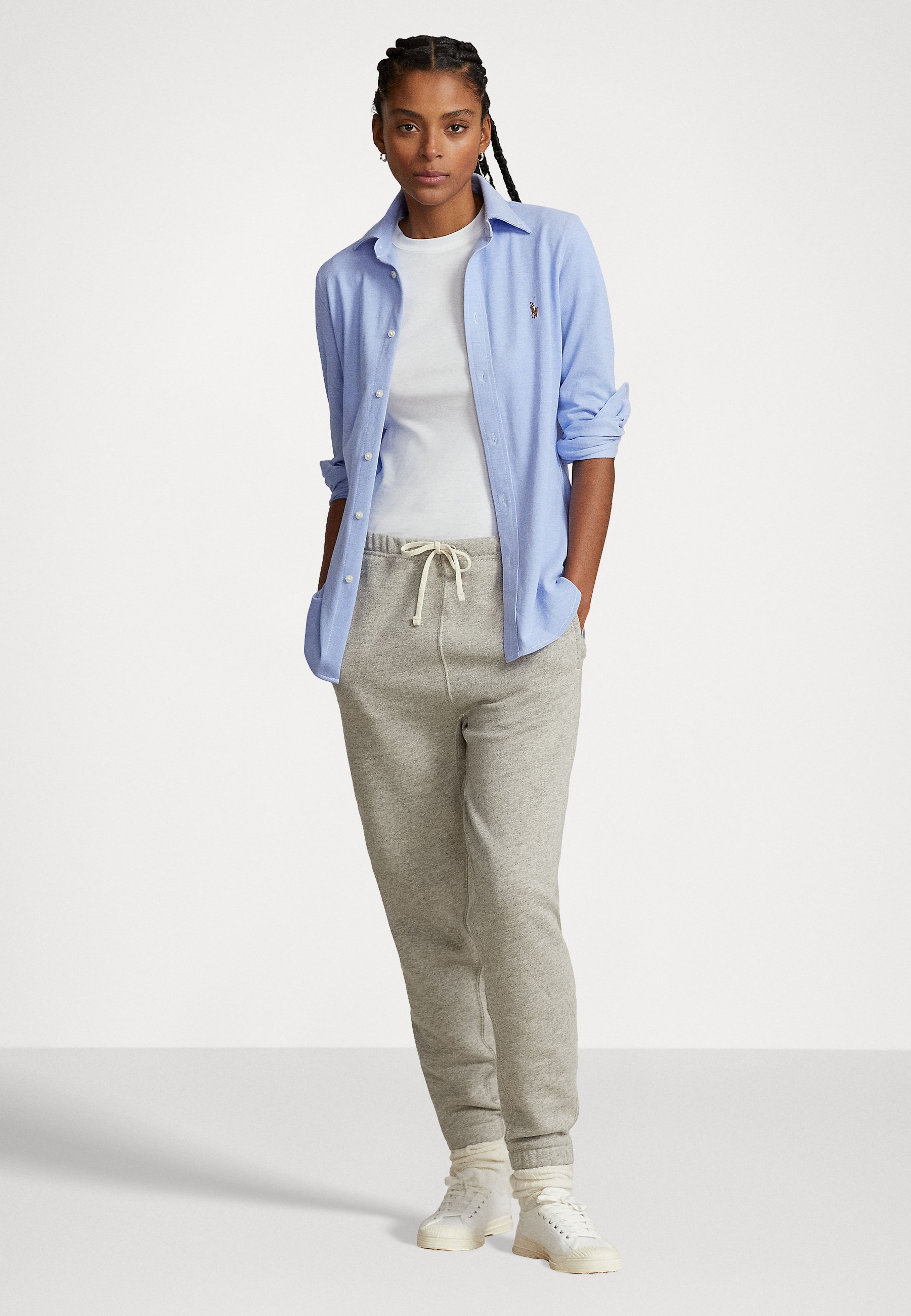 Polo Ralph Lauren OXFORD SHIRT - Button-down blouse - harbor island blue/light blue