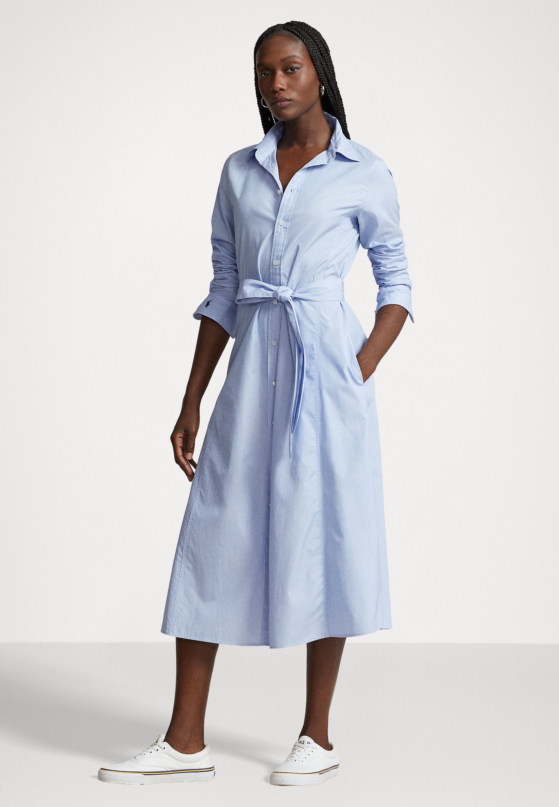 Polo Ralph Lauren LONG SLEEVE DAY DRESS - Shirt dress - classic medium blue/blue