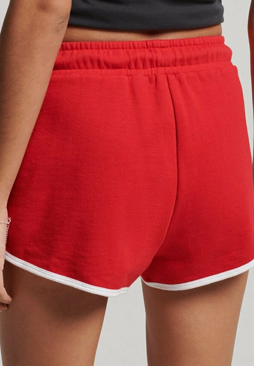 Superdry VINTAGE RACER  - Shorts - varsity red optic white/multi-coloured