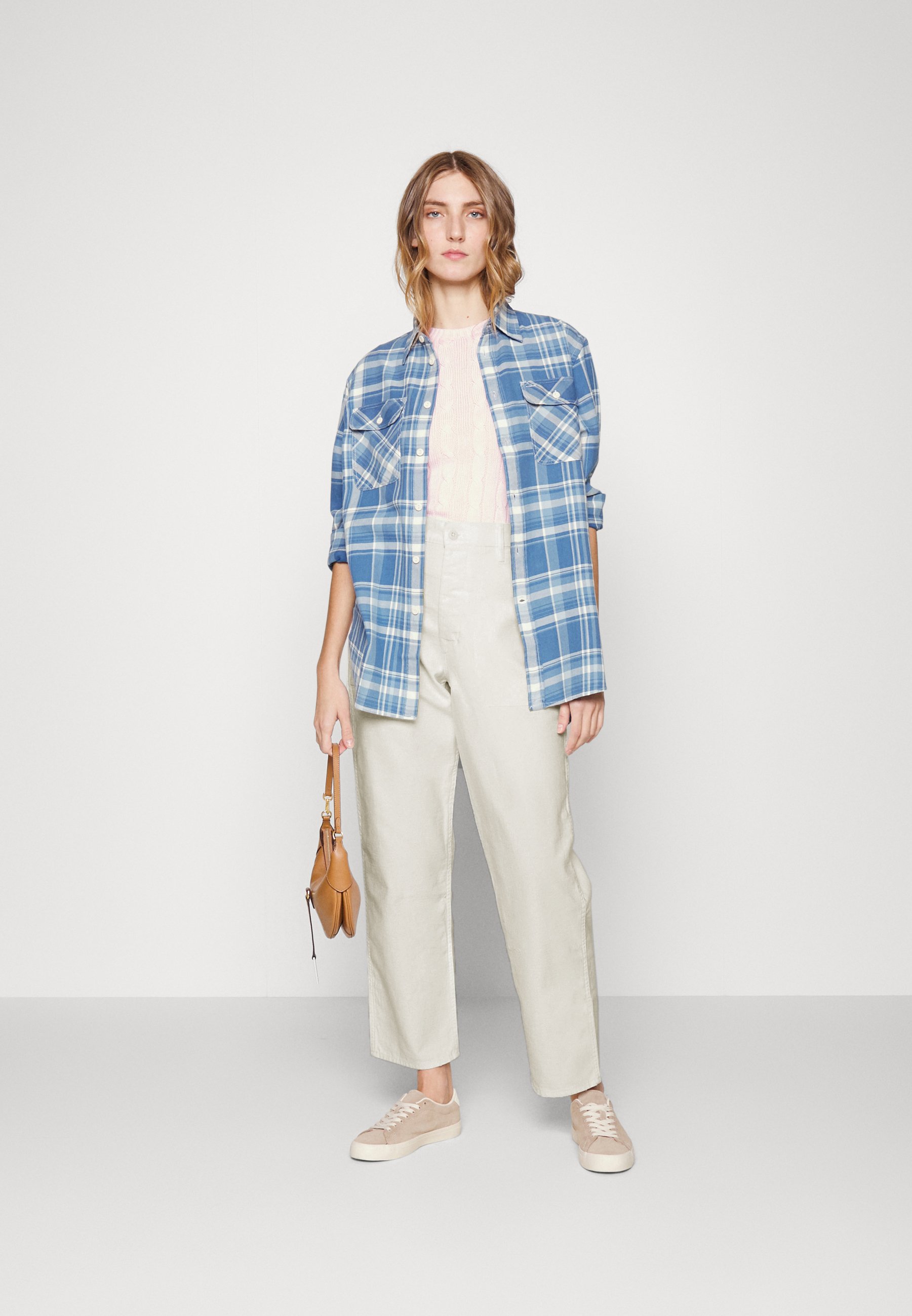 Polo Ralph Lauren FLAT FRONT - Trousers - ecru/taupe