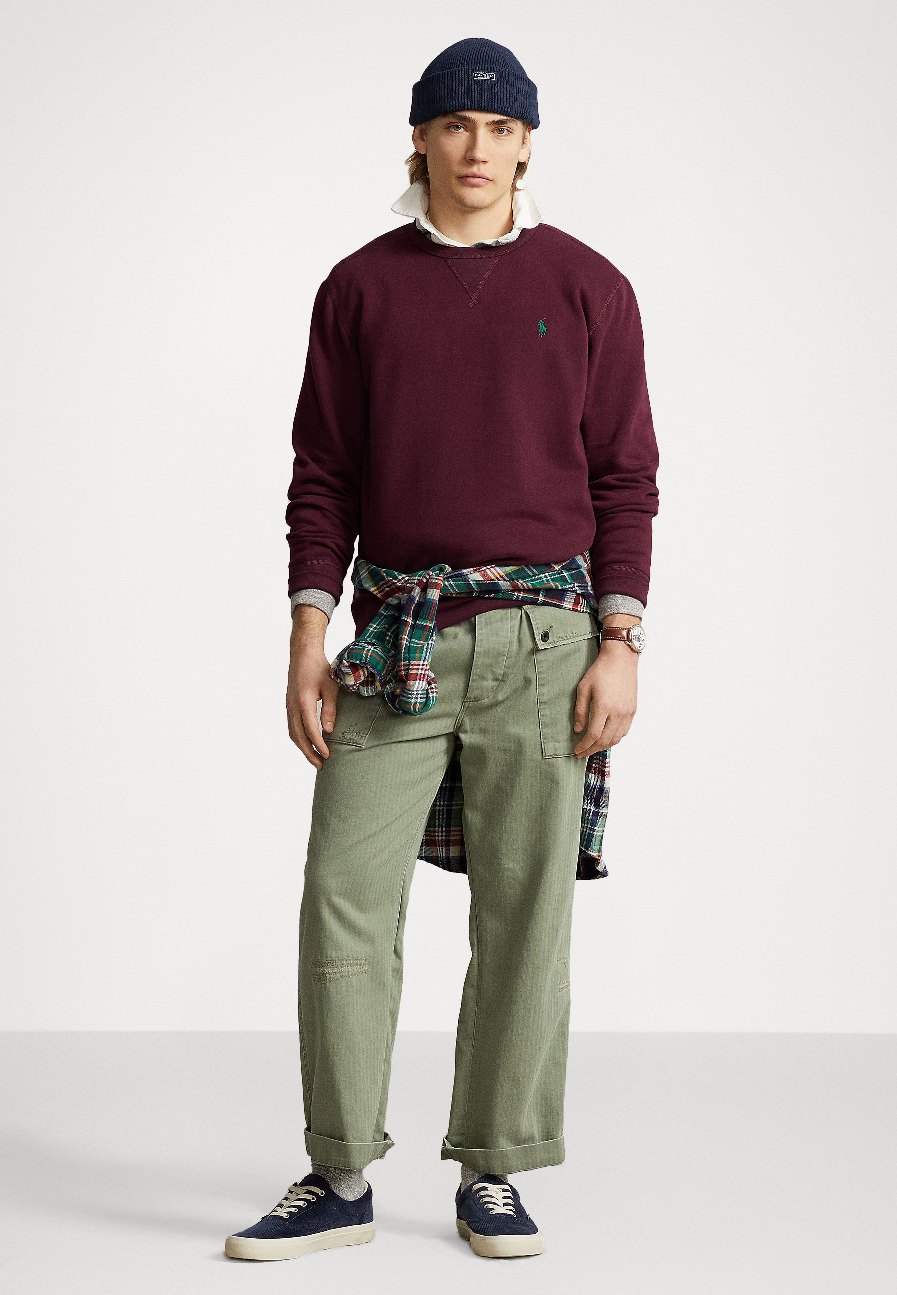 Polo Ralph Lauren LONG SLEEVE - Sweatshirt - harvard wine/light red
