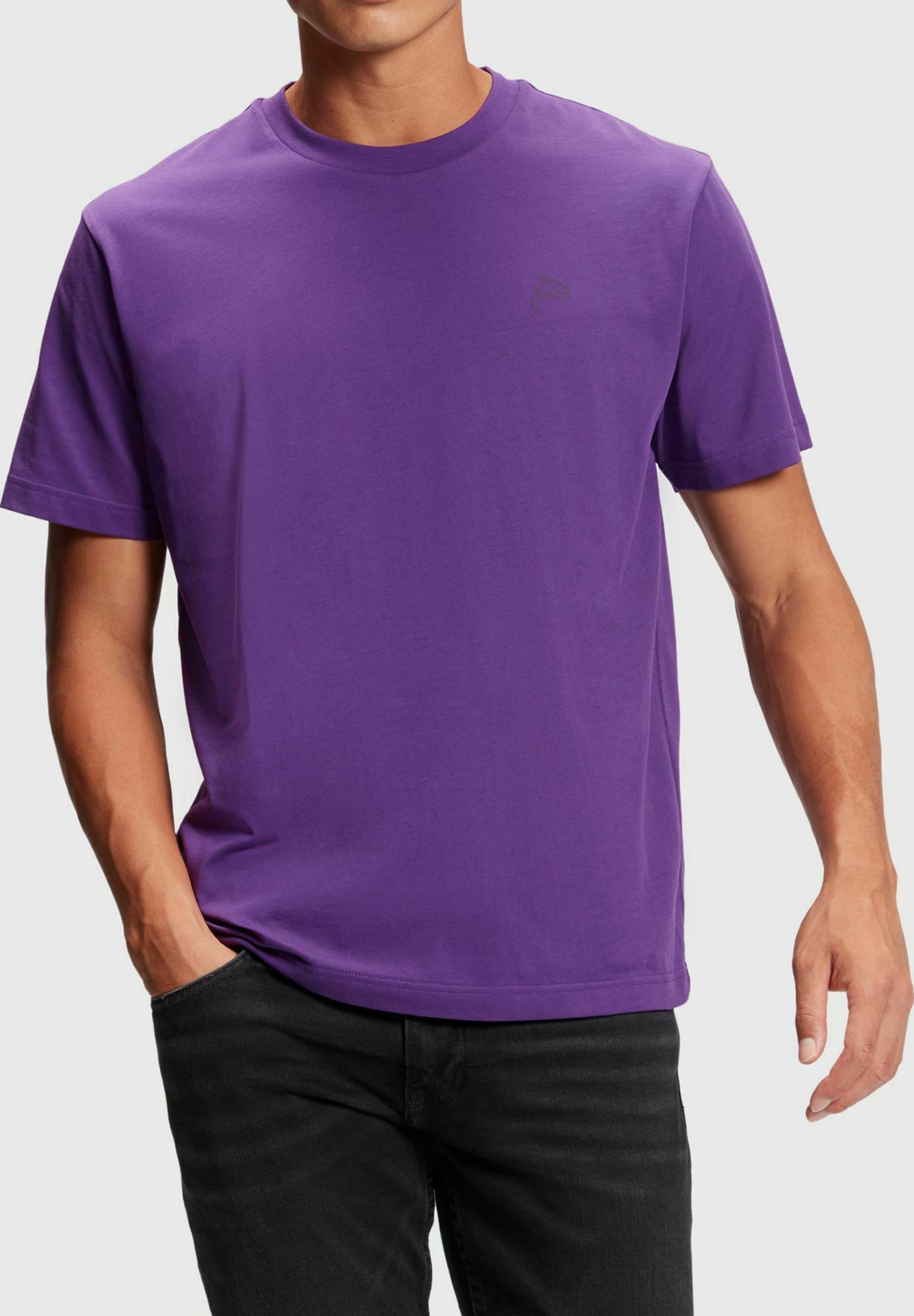 Esprit DOLPHIN - Print T-shirt - berry purple/dark red