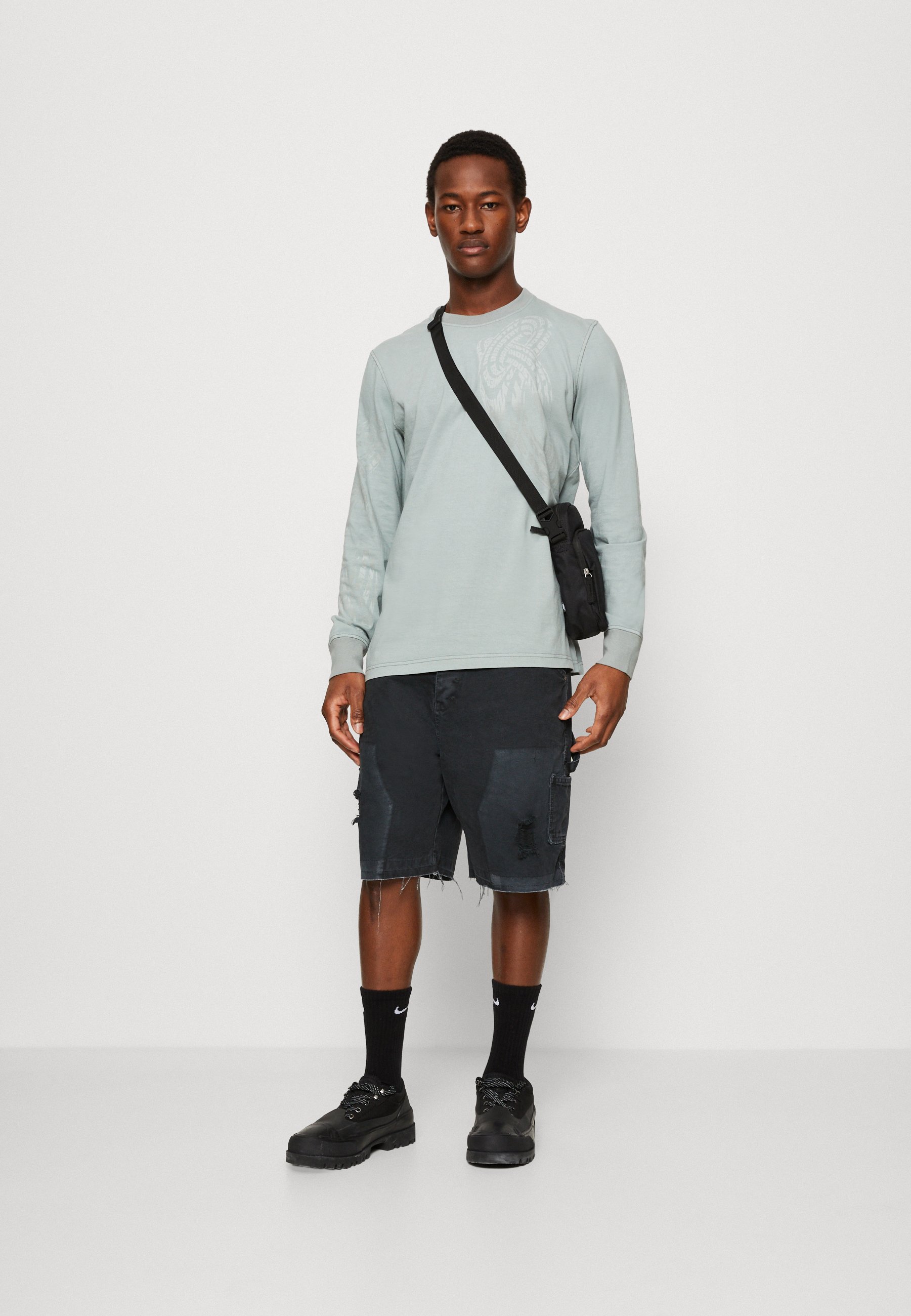 Diesel JUST UNISEX - Long sleeved top - gray/grey