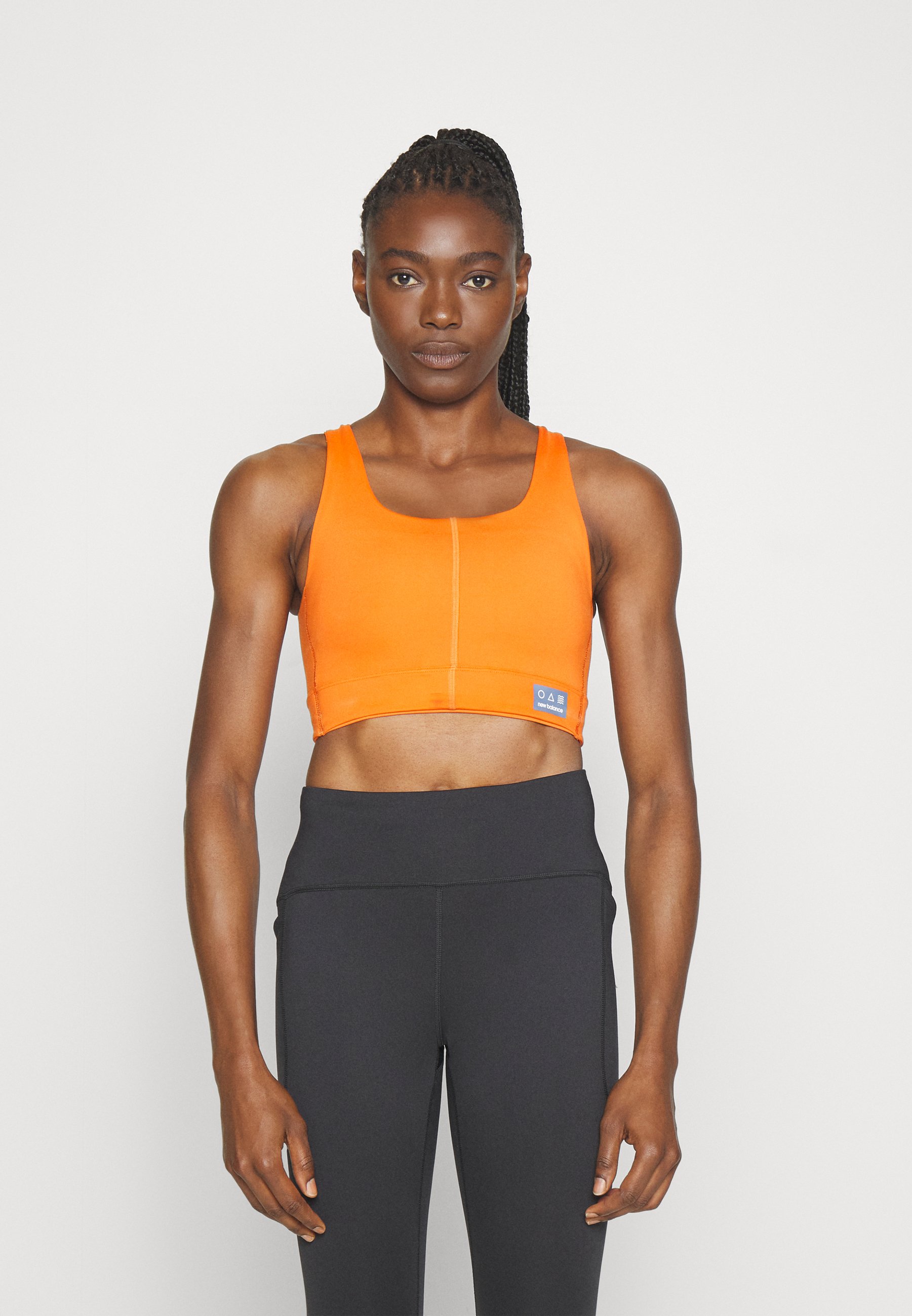 NB IMPACT RUN AT BRA  - Medium support sports bra - cayenne/orange