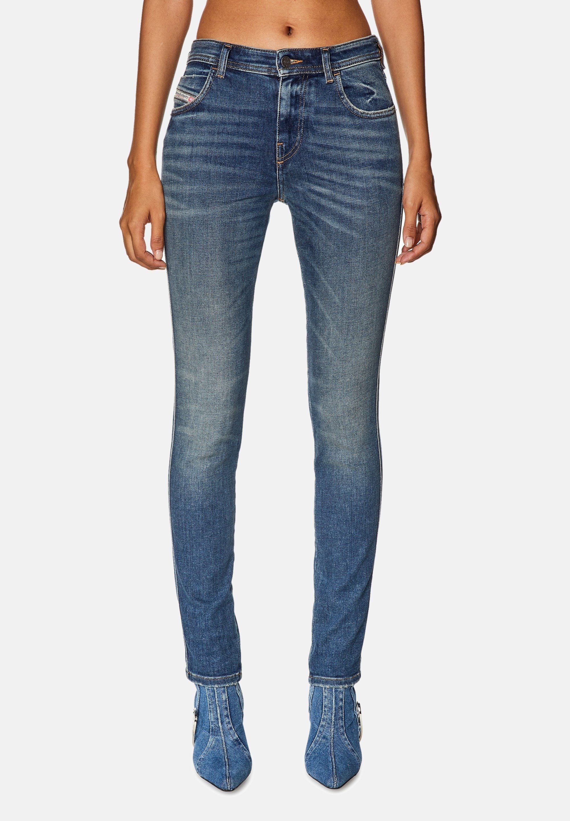 Diesel BABHILA - Jeans Skinny Fit - dark blue/dark-blue denim