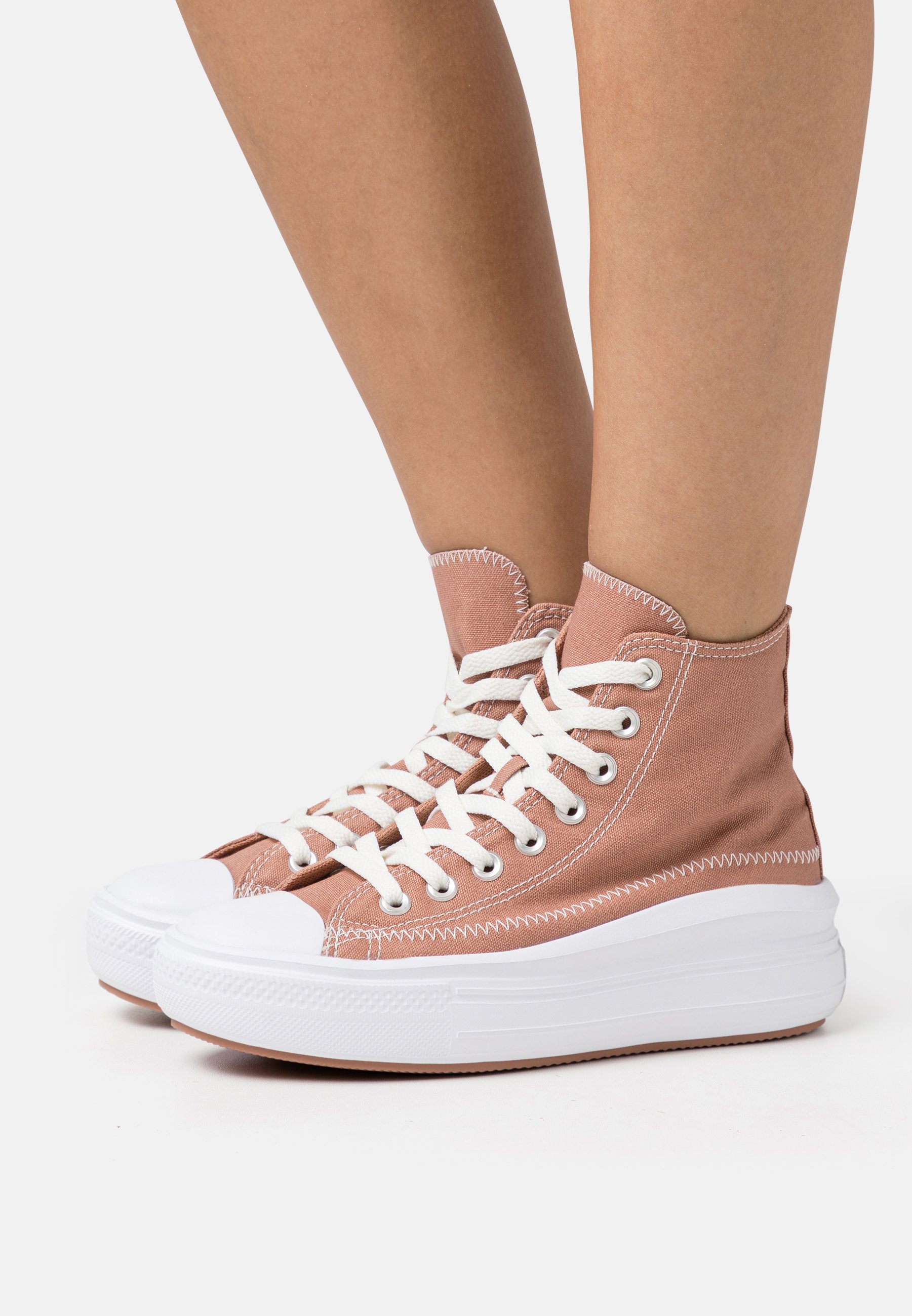 Converse CHUCK TAYLOR ALL STAR MOVE - High-top trainers - clay pot/egret/white/copper
