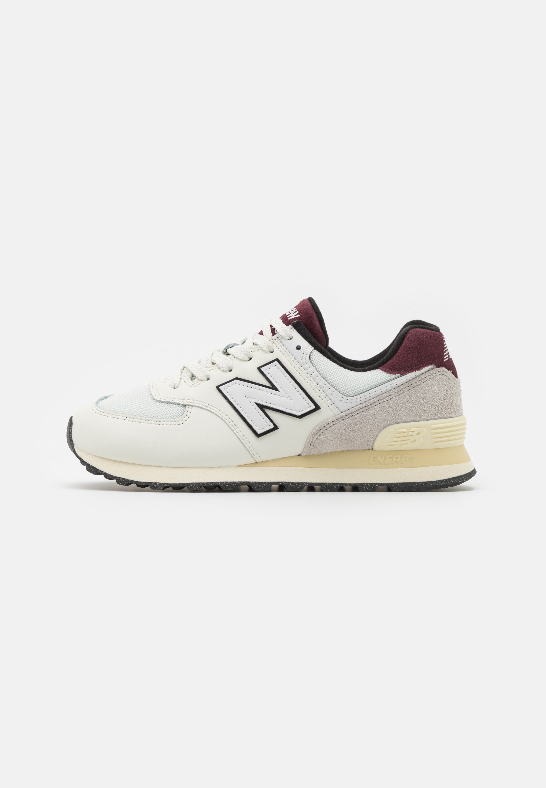 NB 574 UNISEX - Trainers - white/light grey/bordeaux/white