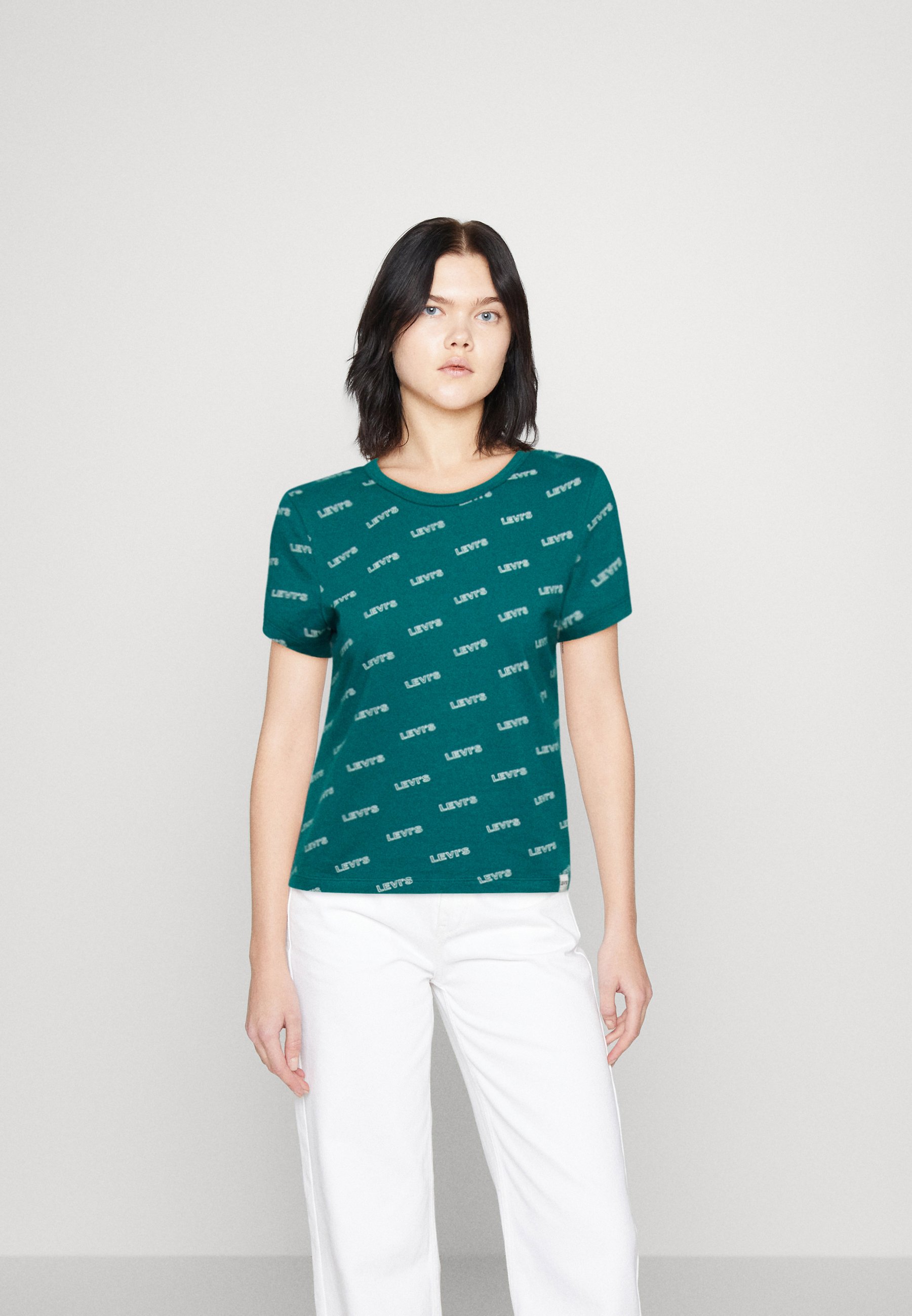 Levi's® GRAPHIC RICKIE TEE - Print T-shirt - green