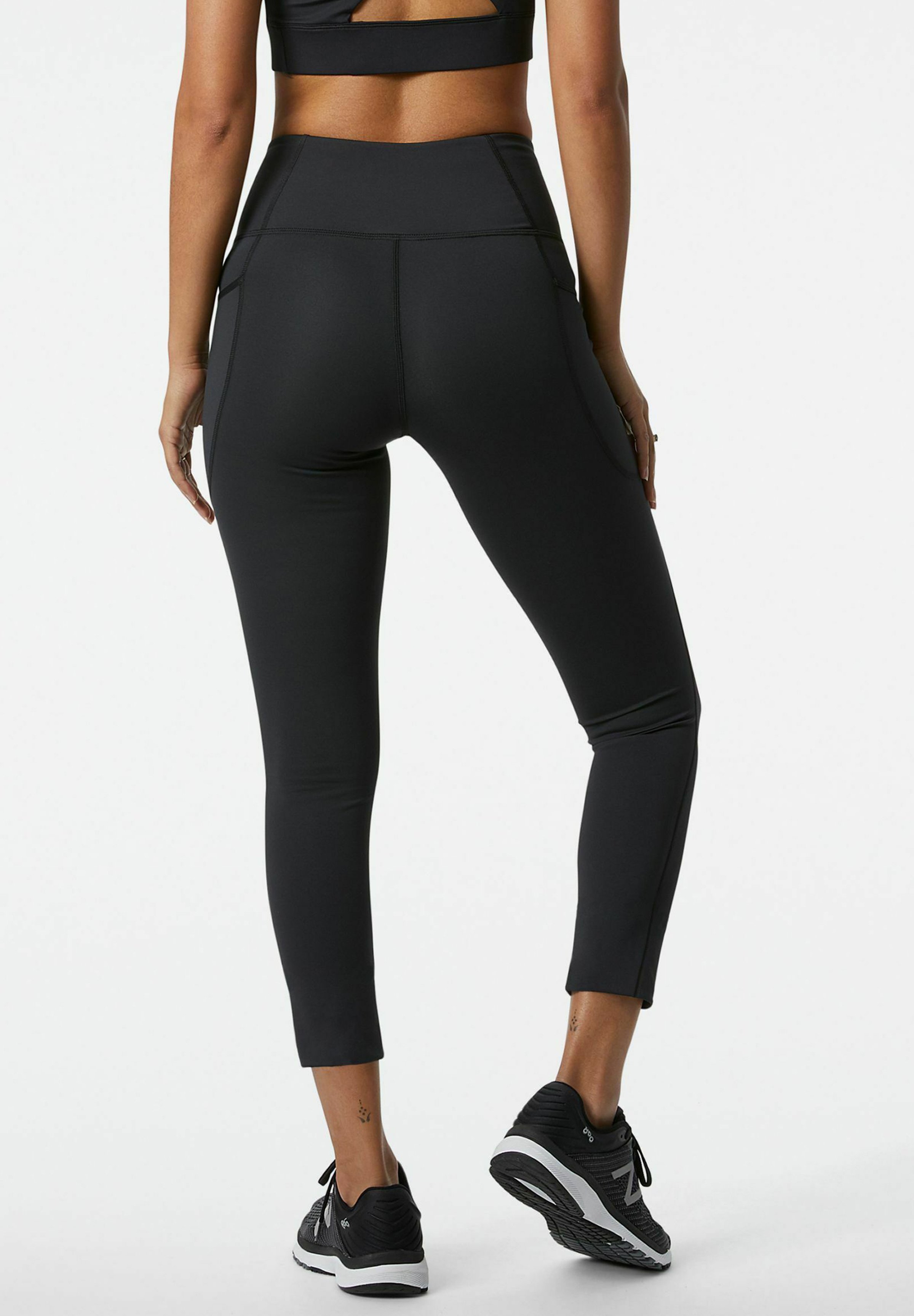 NB SHAPE SHIELD 7 8  HIGH RISE POCKET - Leggings - Trousers - black