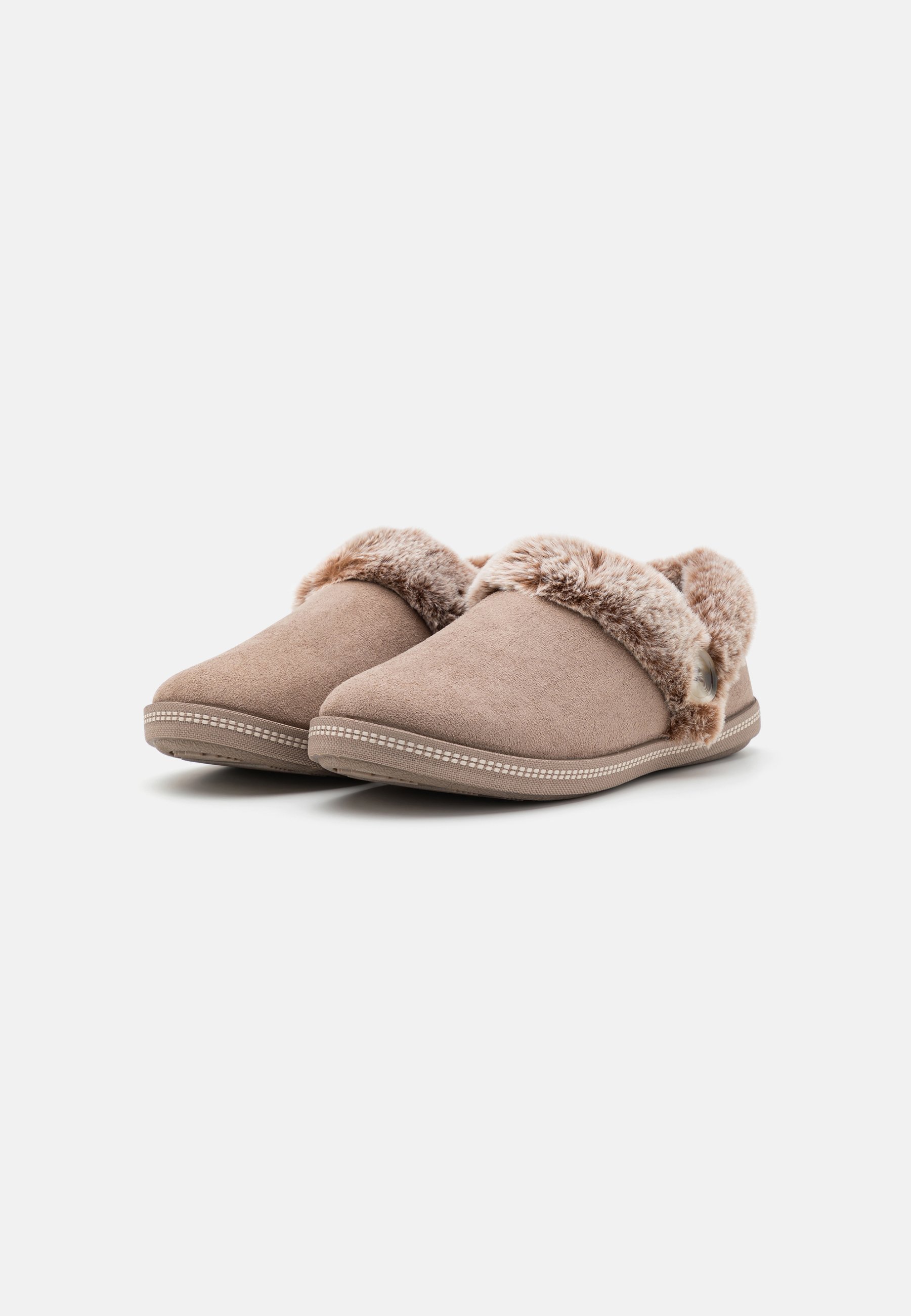 Skechers COZY CAMPFIRE - Slippers - dark taupe/taupe