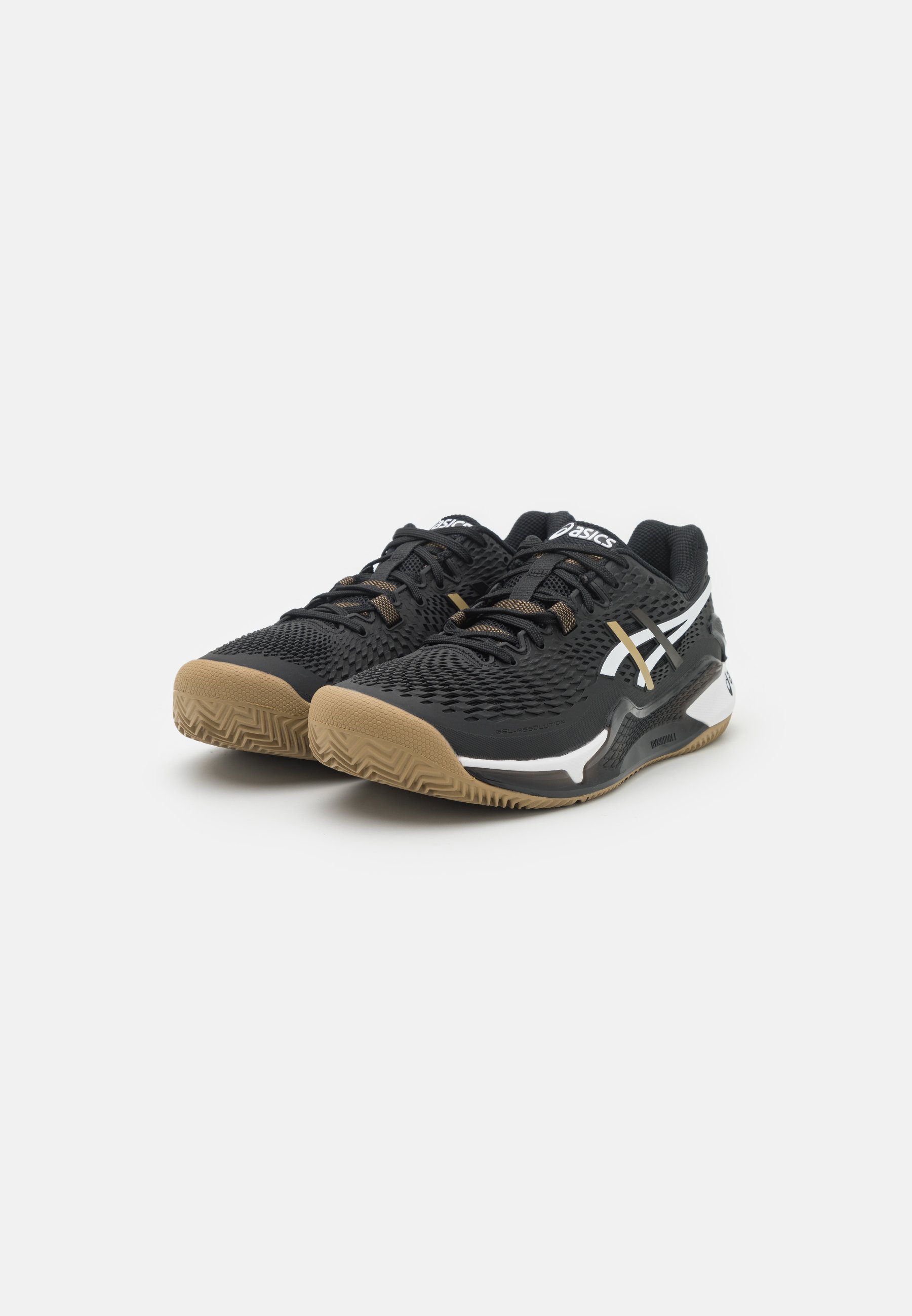 ASICS GEL-RESOLUTION 9 CLAY - Clay court tennis shoes - black/camel/black