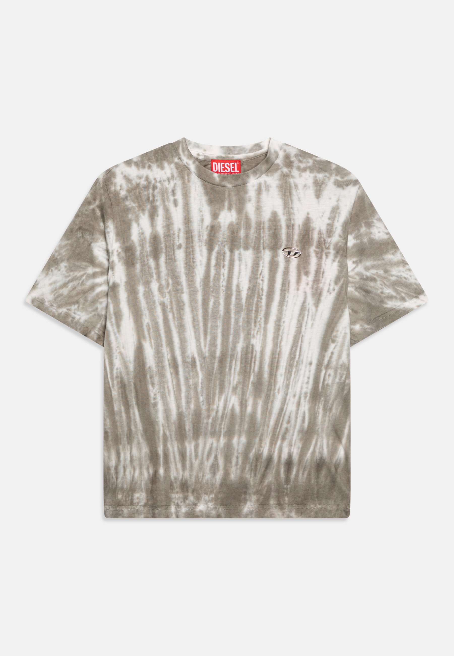 Diesel TUGGY OVER - Print T-shirt - stone gray/grey