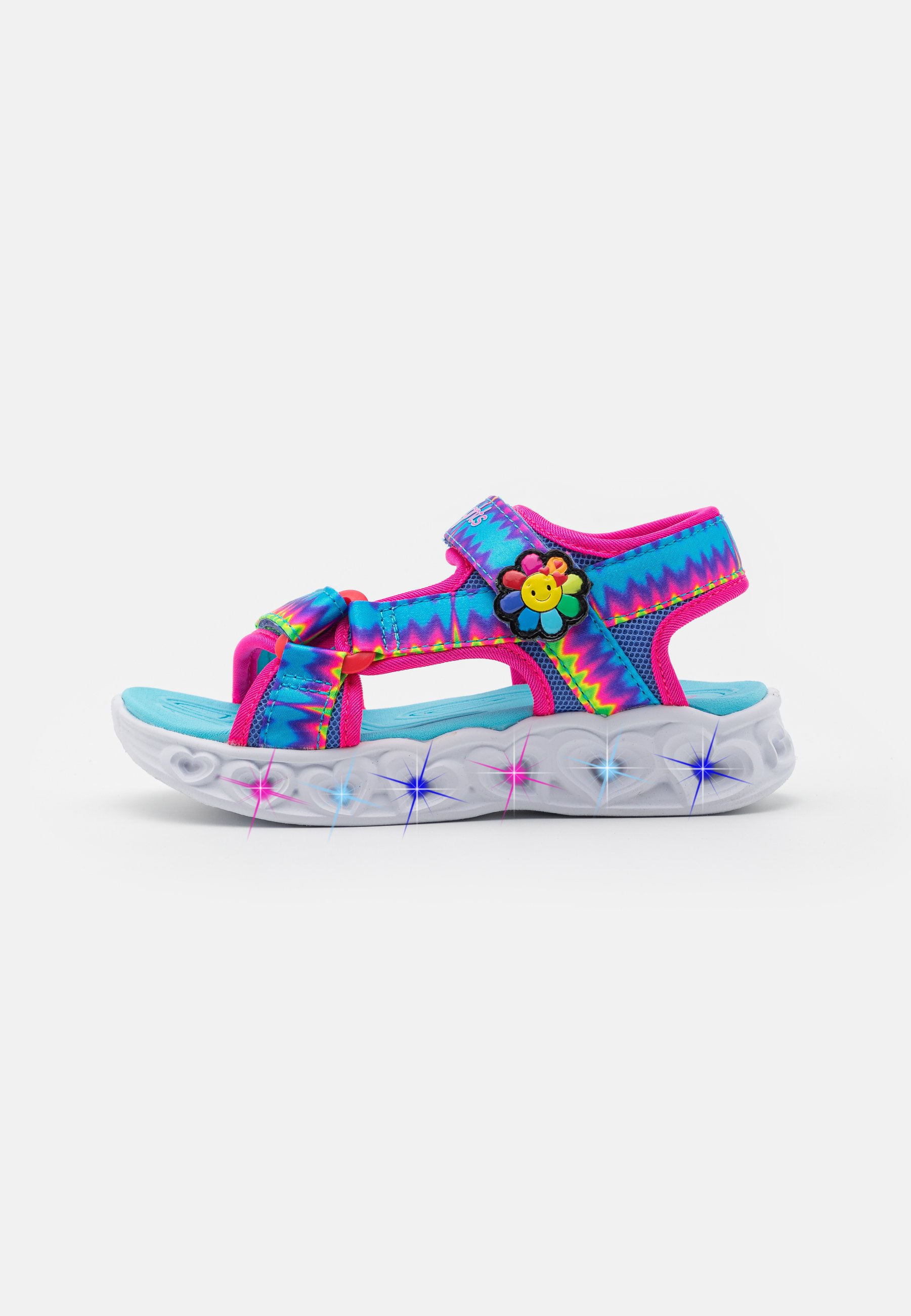 Skechers RAINBOW PRINT LIGHTED FLOWER DETAILS - Sandals - multi-coloured