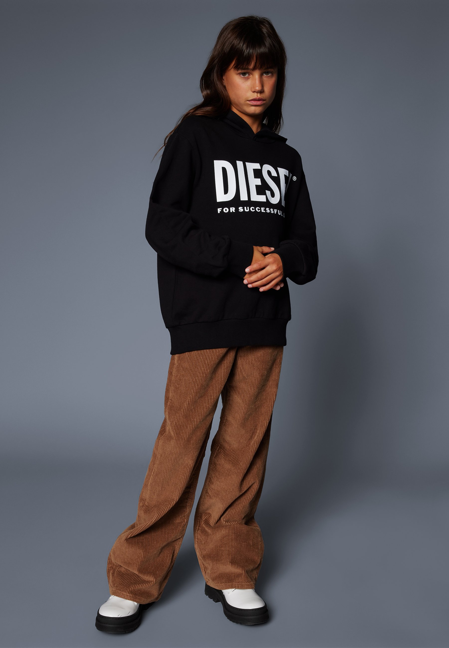 Diesel LSFORT DI OVER HOOD UNISEX - Hoodie - nero/black
