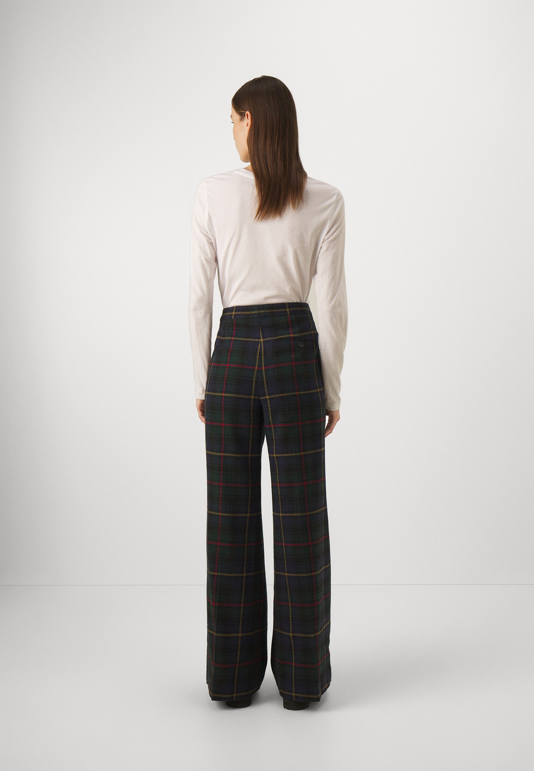 Polo Ralph Lauren FLARED FULL LENGTH FLAT FRONT - Trousers - evergreen