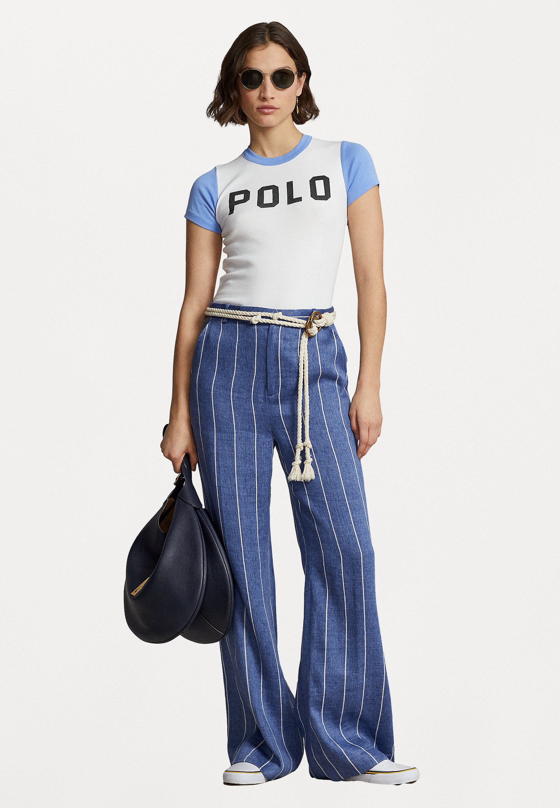 Polo Ralph Lauren SHORT SLEEVE - Print T-shirt - white/harbor island blue/blue