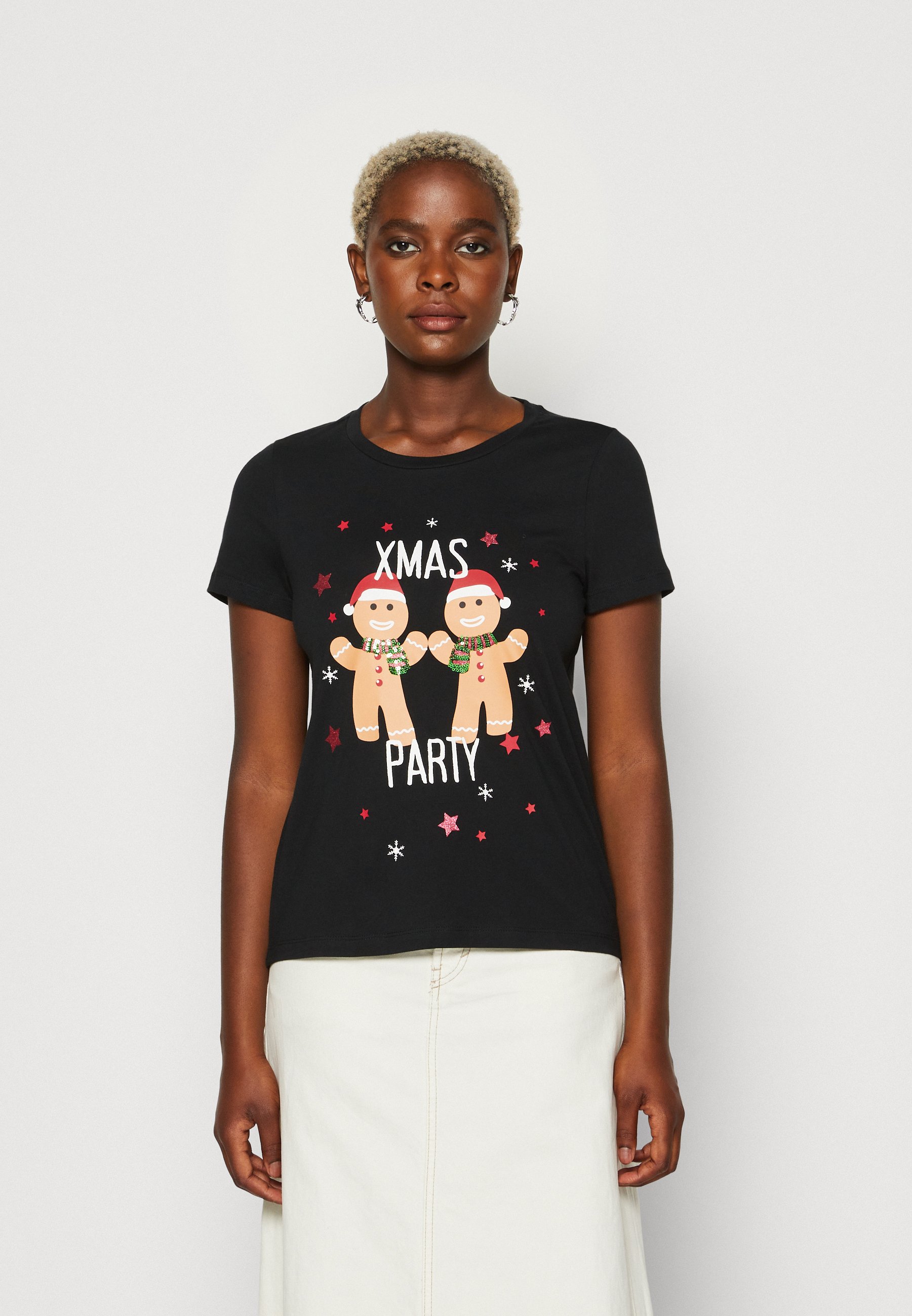 Vero Moda VMFRANCIS XMAS - Print T-shirt - black