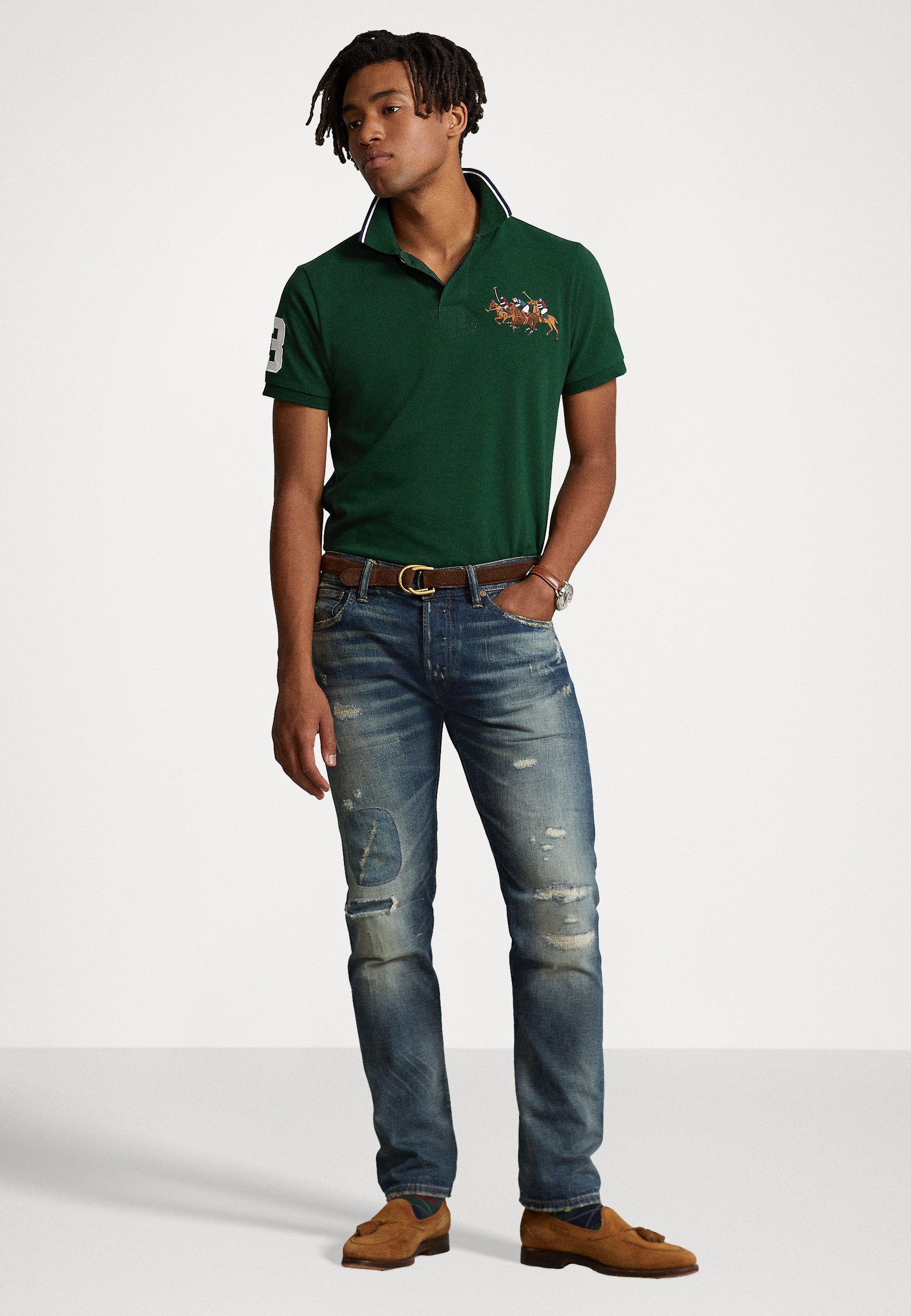 Polo Ralph Lauren CUSTOM SLIM FIT - Polo shirt - college green/green