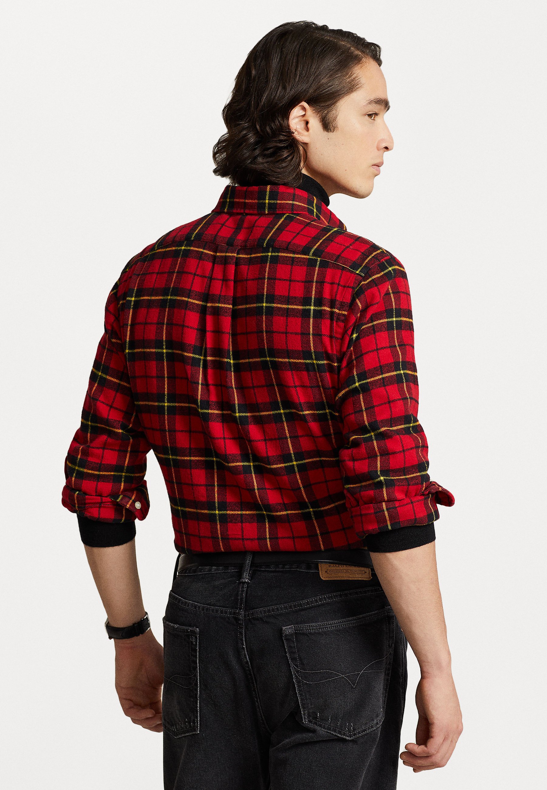 Polo Ralph Lauren LONG SLEEVE - Shirt - red/black multi-coloured/red