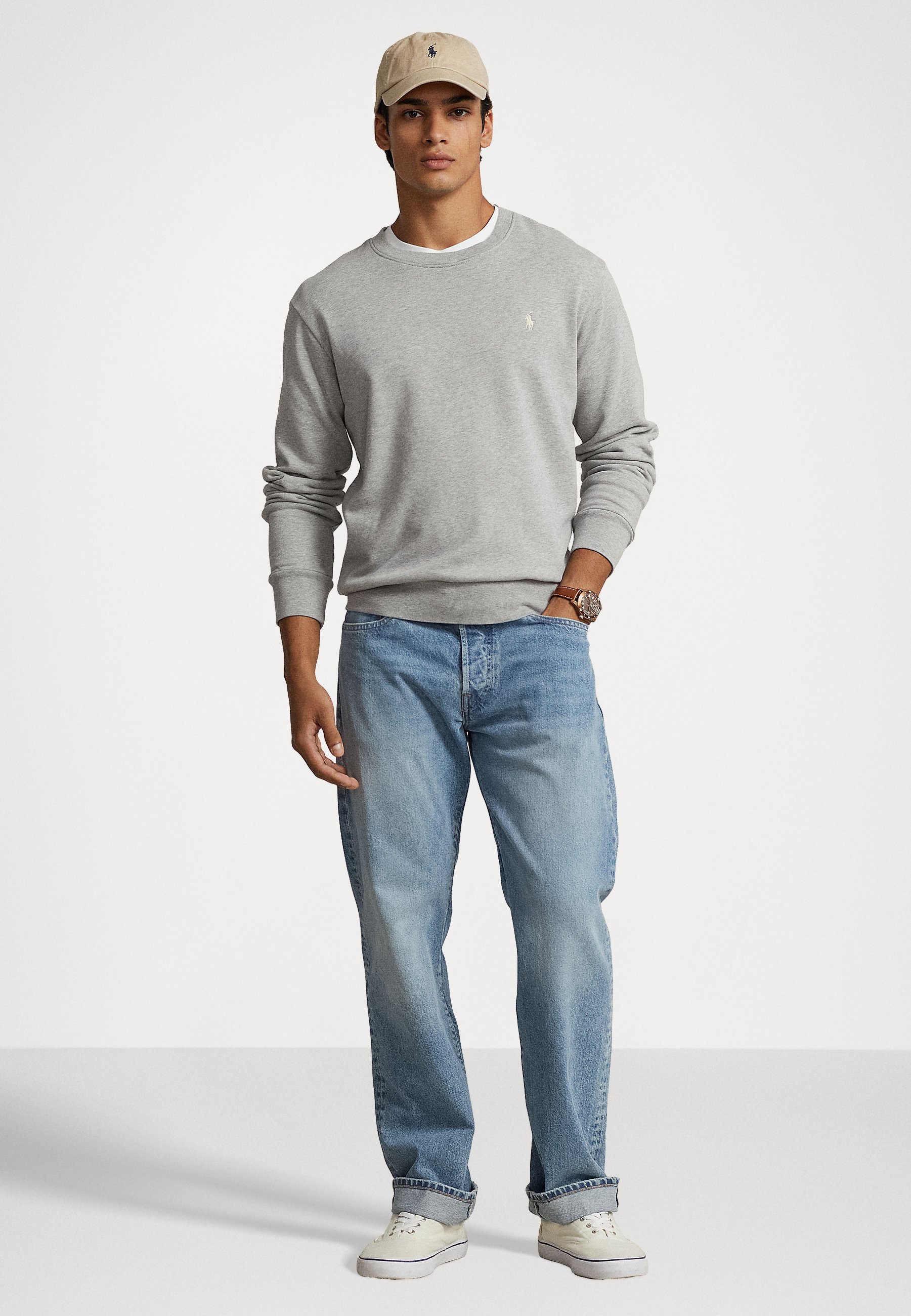 Polo Ralph Lauren LONG SLEEVE - Sweatshirt - spring heather/grey