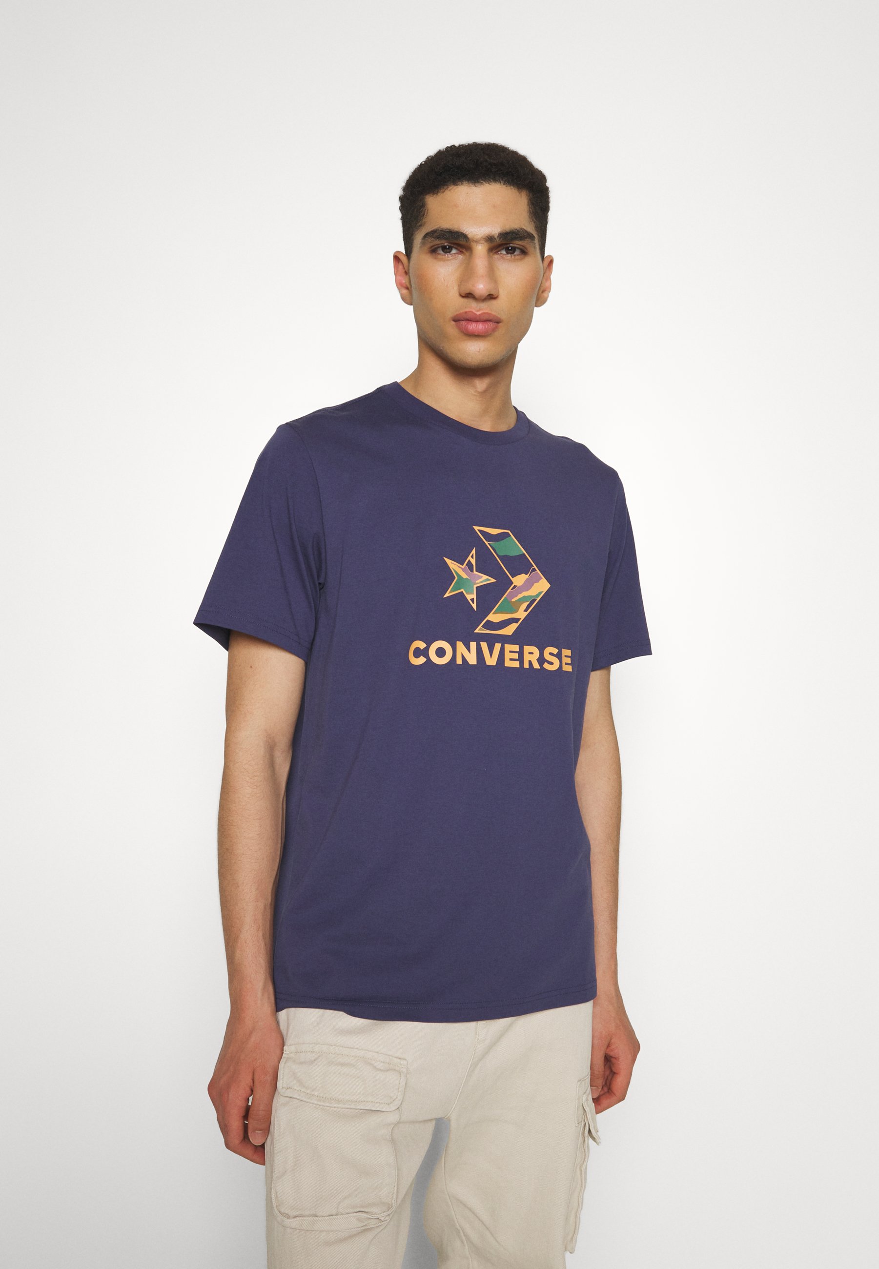 Converse WINTER STAR GRAPHIC TEE UNISEX - Print T-shirt - uncharted waters/blue-grey