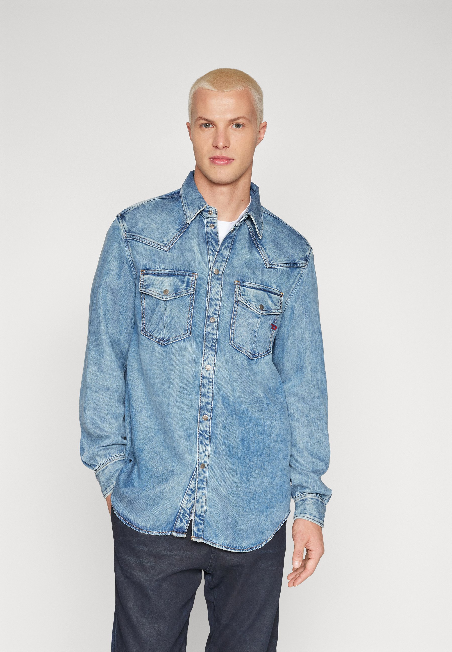 Diesel OCEAN - Shirt - blue denim