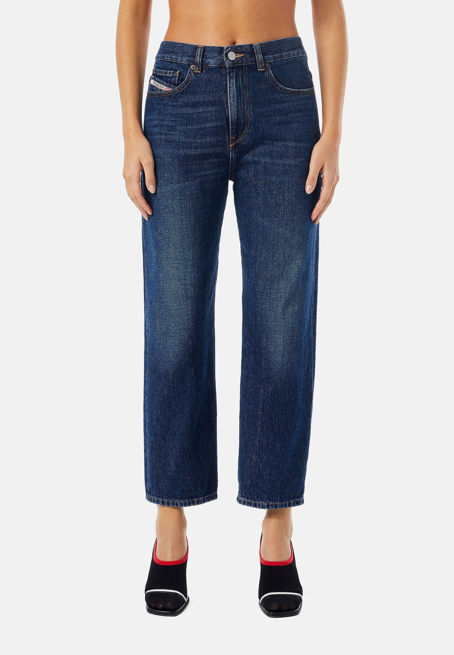 Diesel AIR  - Straight leg jeans - dark blue/blue denim