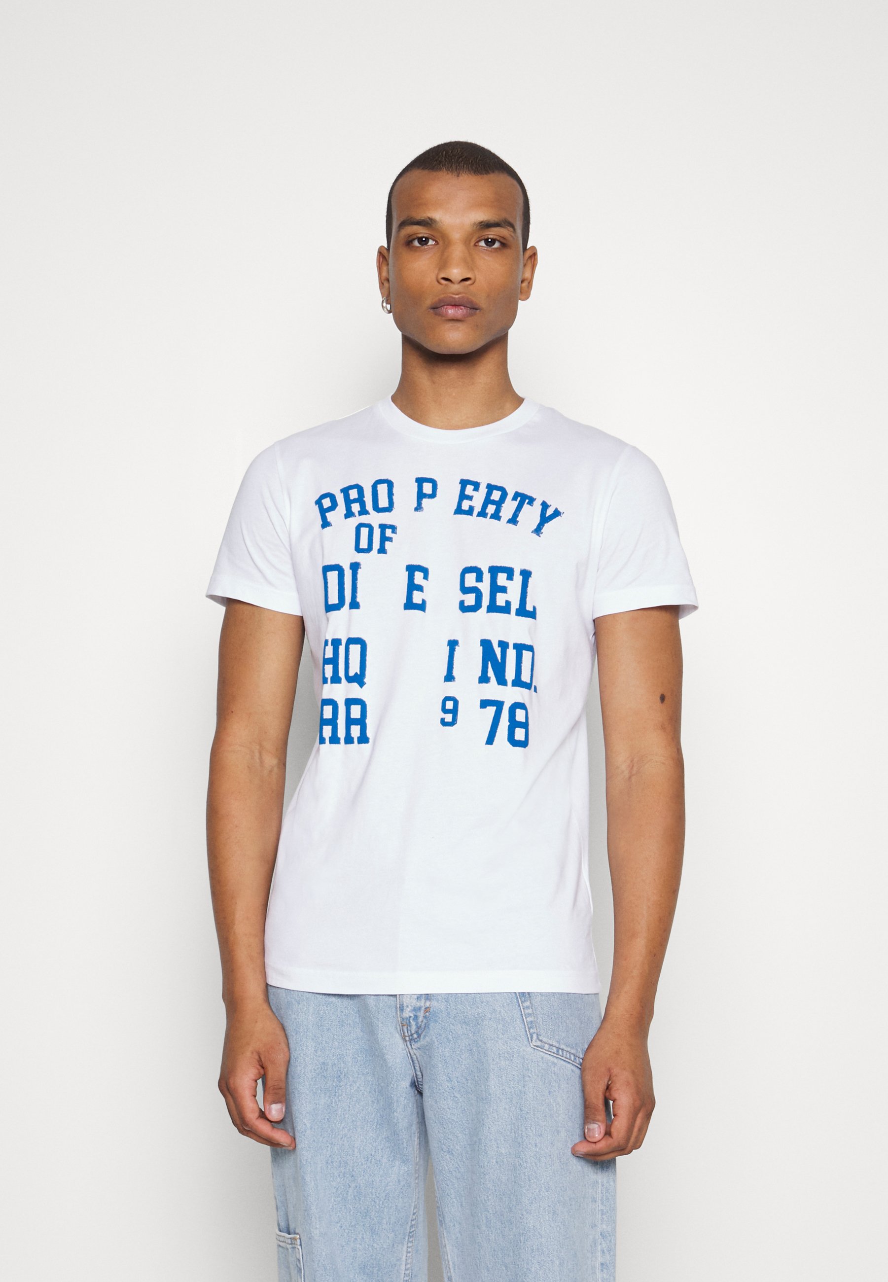 Diesel DIEGOR UNISEX - Print T-shirt - white
