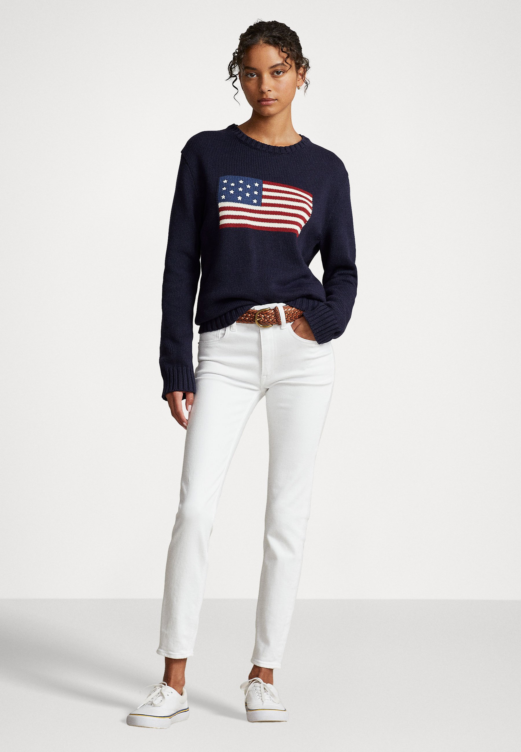 Polo Ralph Lauren TOMPKINS SKI LEAH WASH - Slim fit jeans - white/white