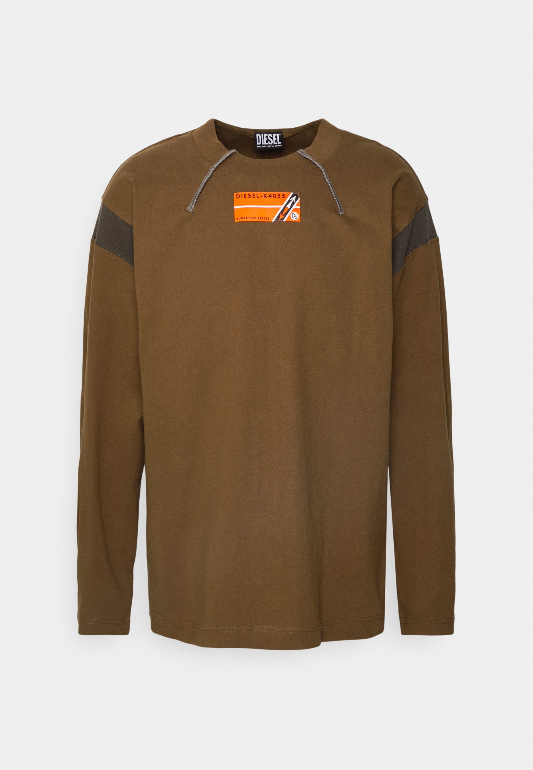 Diesel T-BEST-LS - Long sleeved top - green/brown/green