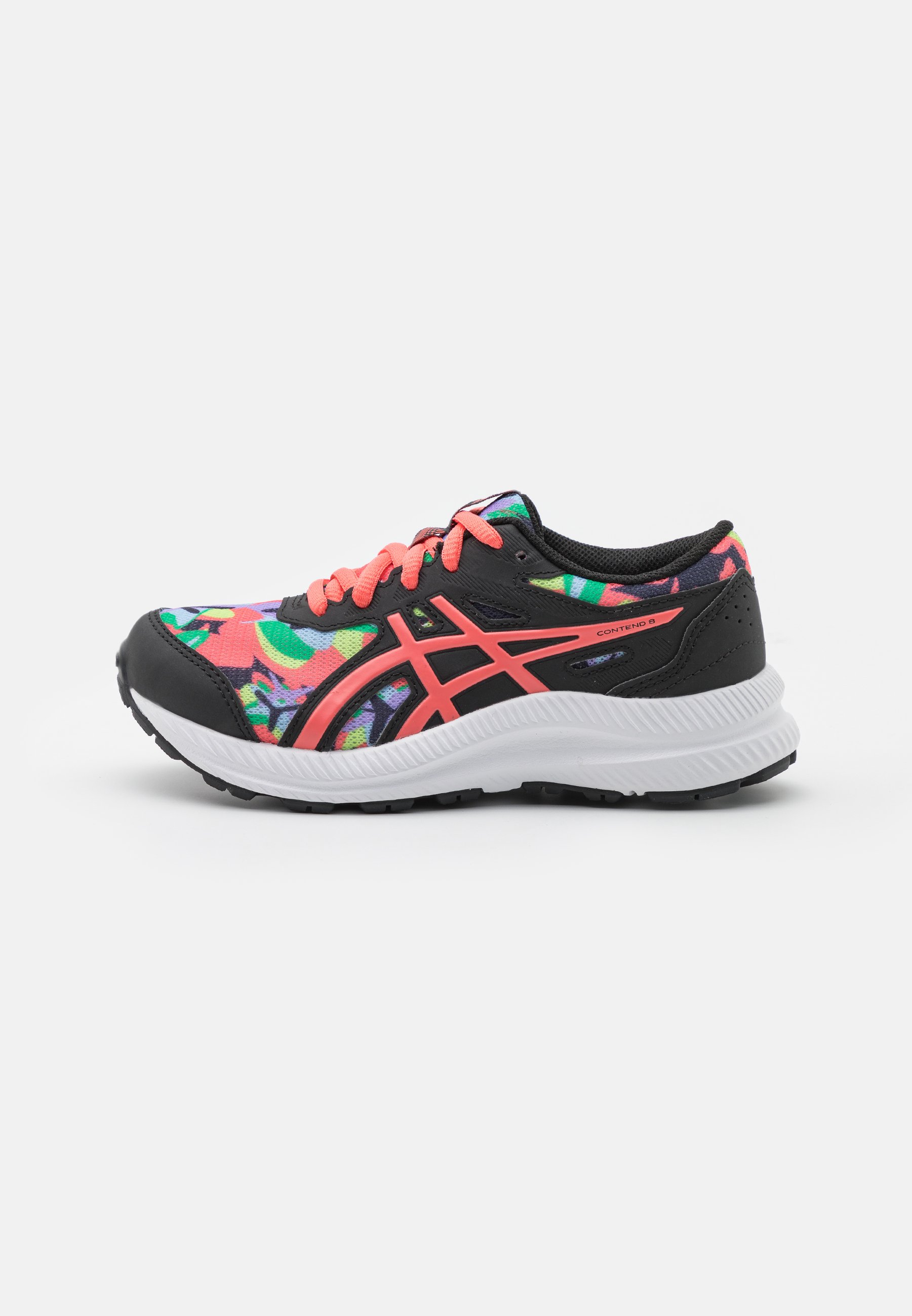 ASICS CONTEND 8 PRINT UNISEX - Neutral running shoes - black/papaya/pink