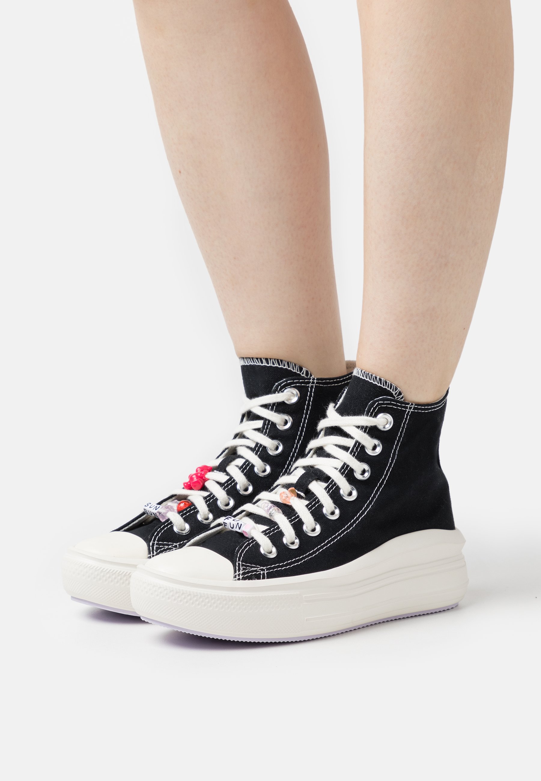 Converse CHUCK TAYLOR ALL STAR MOVE - High-top trainers - black/vapor violet/black