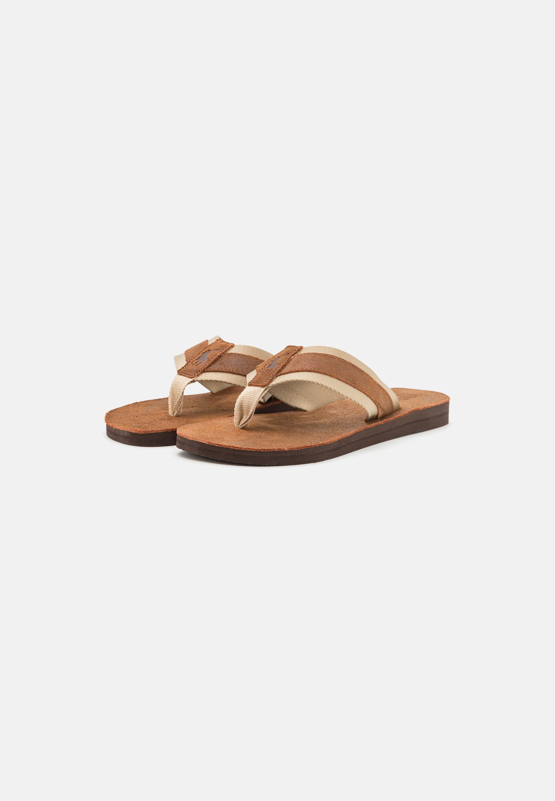 Polo Ralph Lauren VINTAGE BOLT UNISEX - T-bar sandals - polo tan/chino/brown