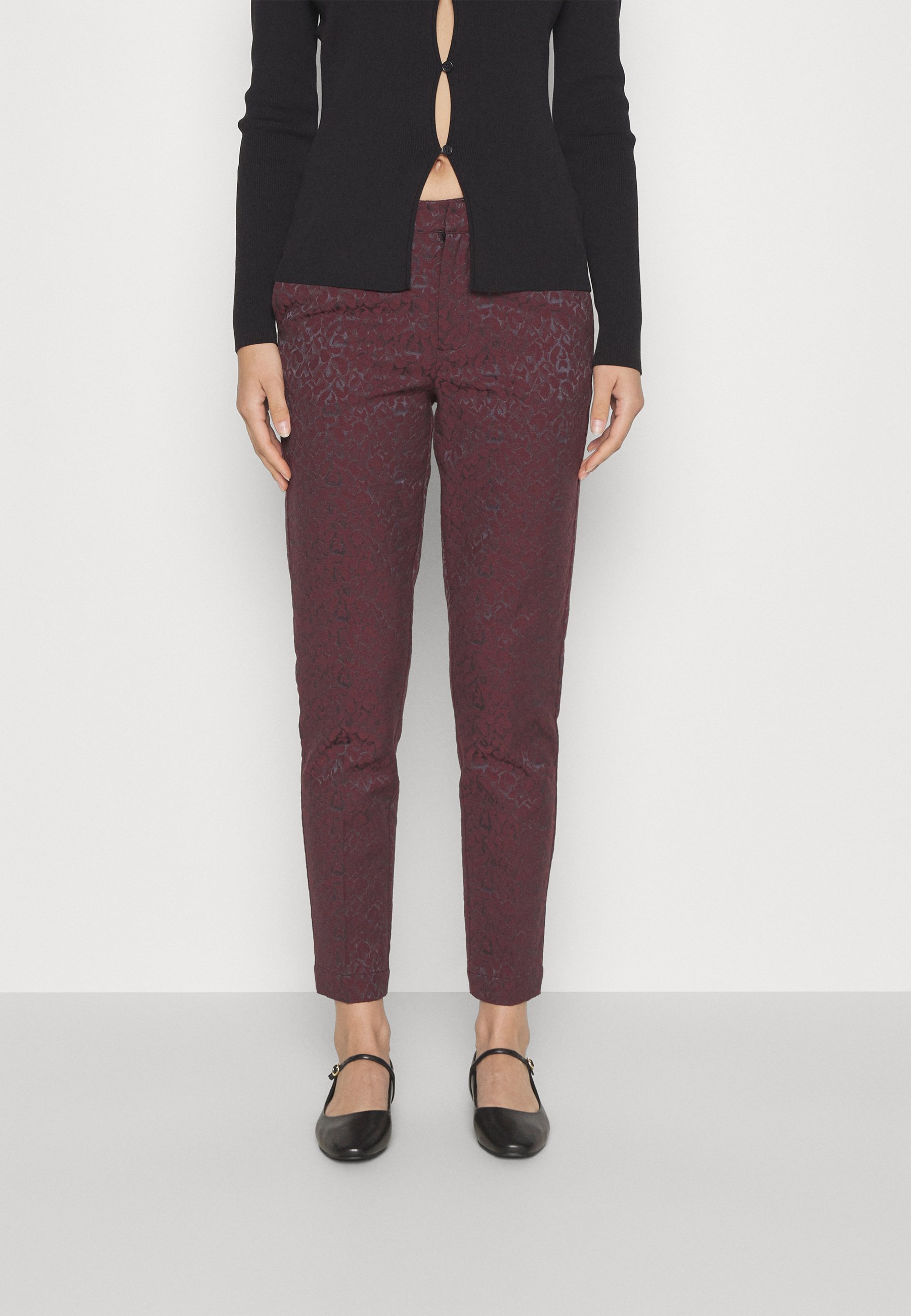 Scotch & Soda LOWRY MID RISE PANT - Chinos - bordeaux/multi-coloured
